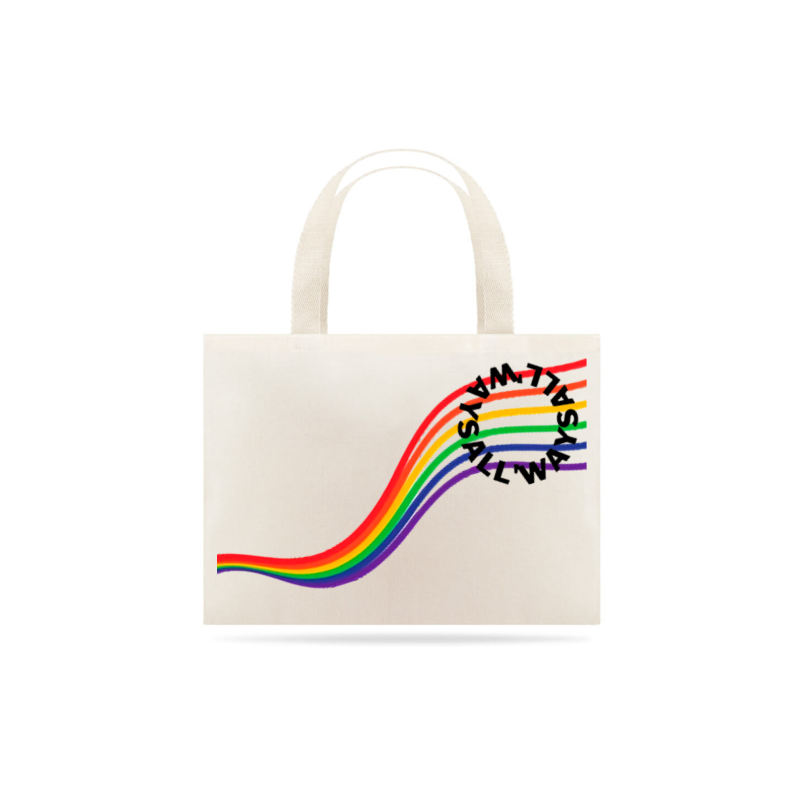 Eco Bag Grande All'Ways Logo Arco-íris 