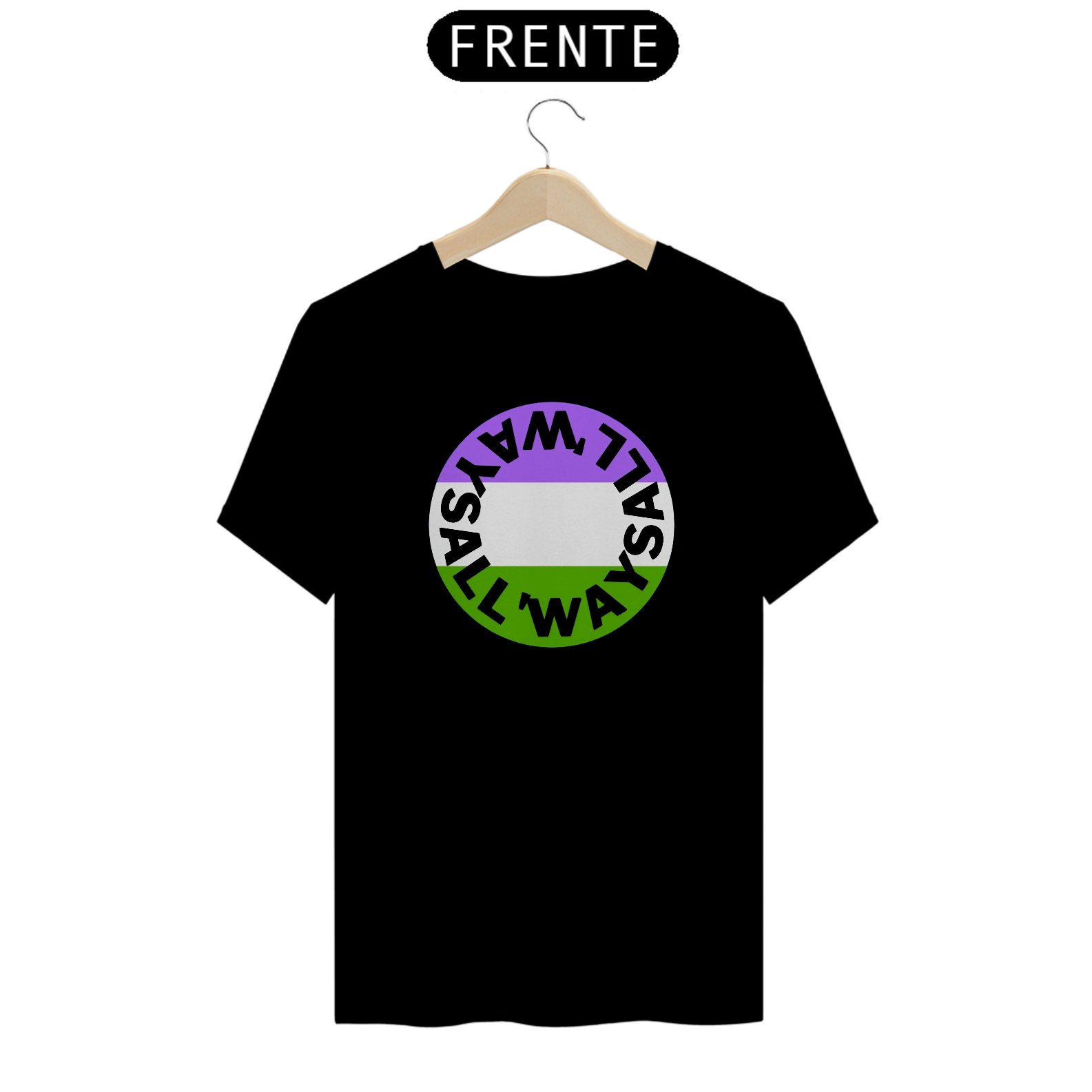 T-Shirt Quality All'Ways Bandeira Genderqueer