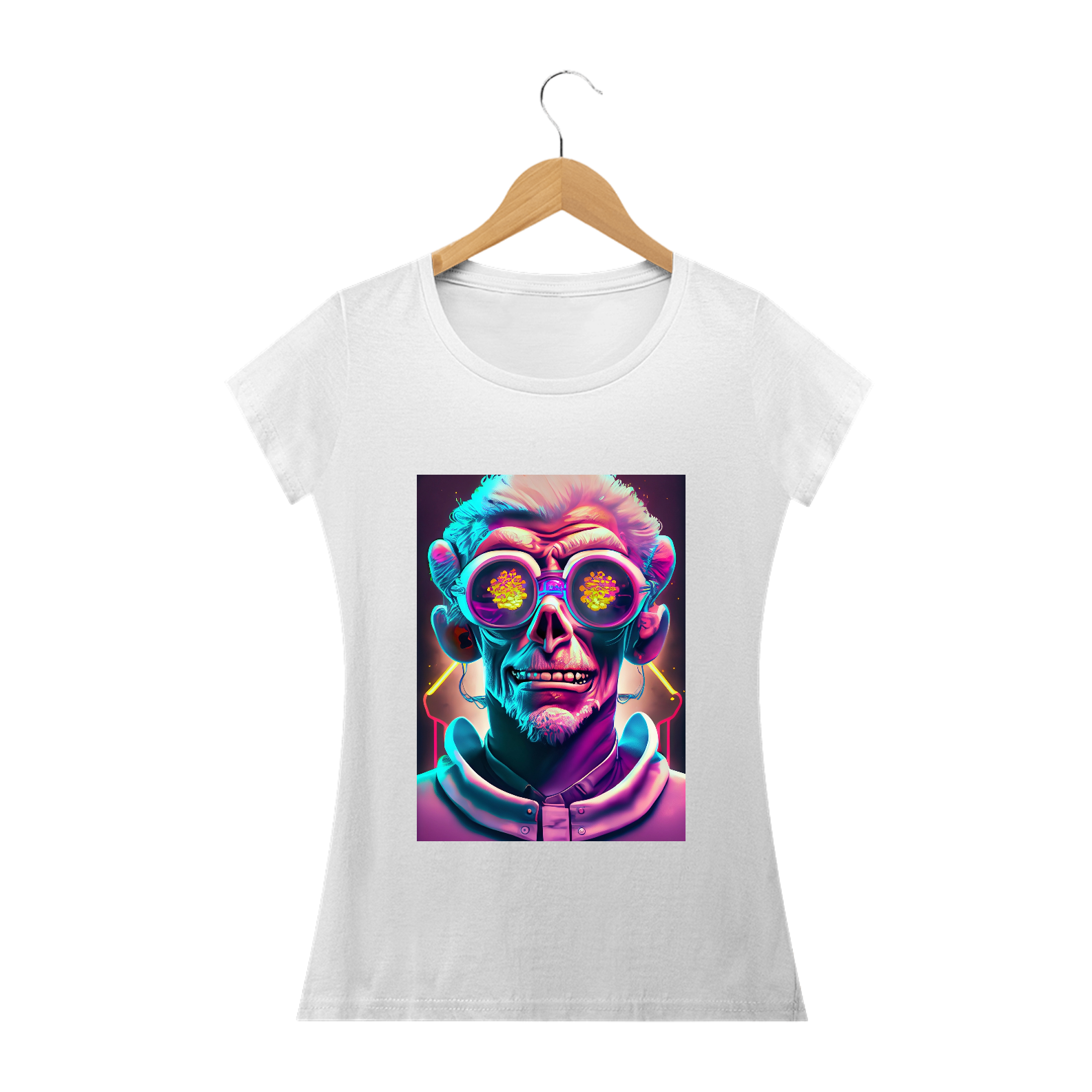 Camiseta Baby Long Cientista Alucinógena Colection