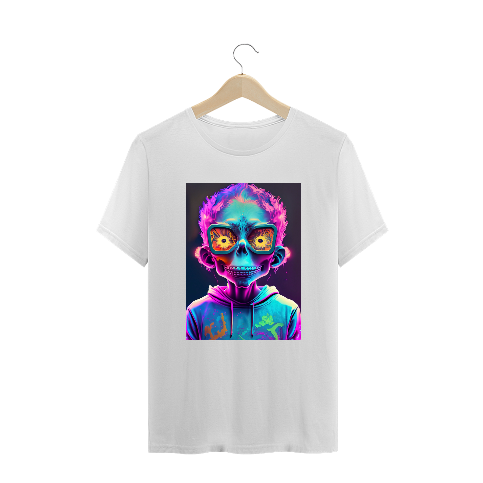 Camiseta Oversized Caveira Transcendente Alucinógena Colection
