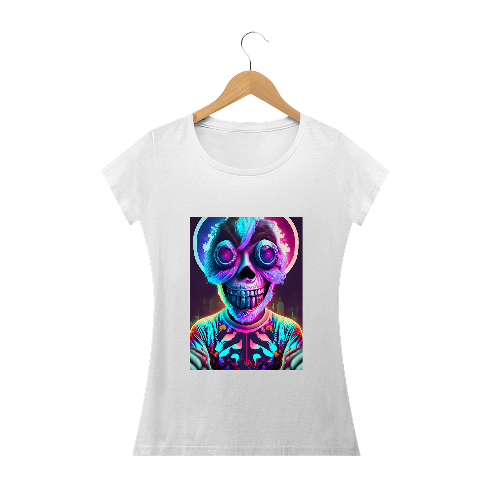 Camiseta Baby Long Monstrengo Psicodélico Alucinógena Colection