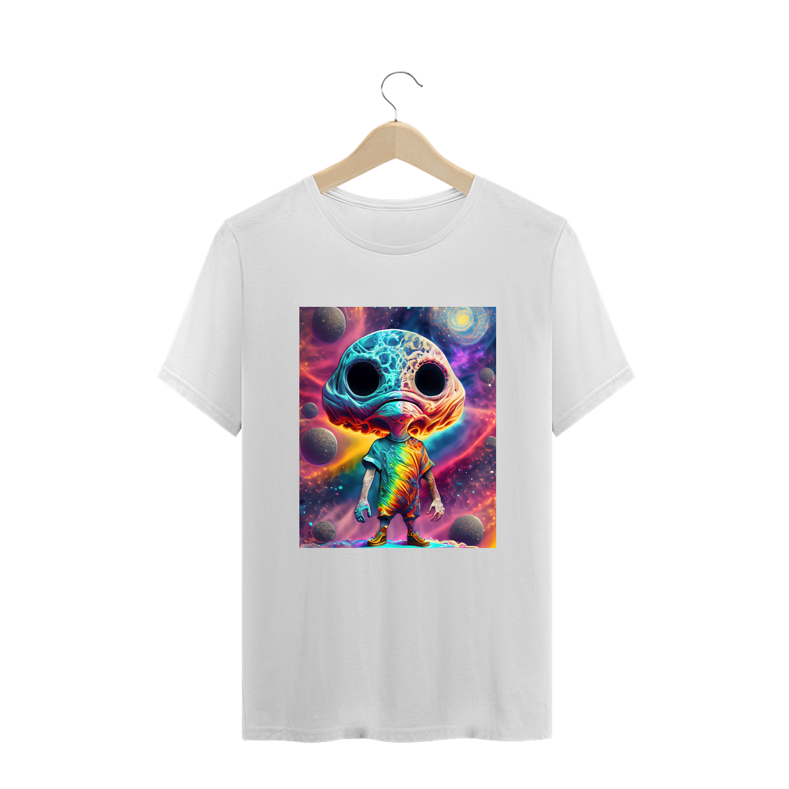 Camiseta Oversized Alien intergaláctico Alucinógena Colection