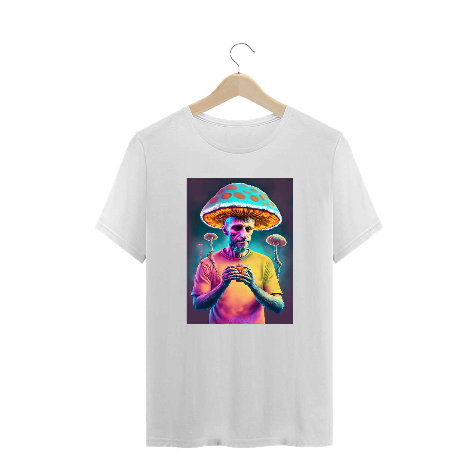 Camiseta Oversized Coração na Mão Alucinógena Colection