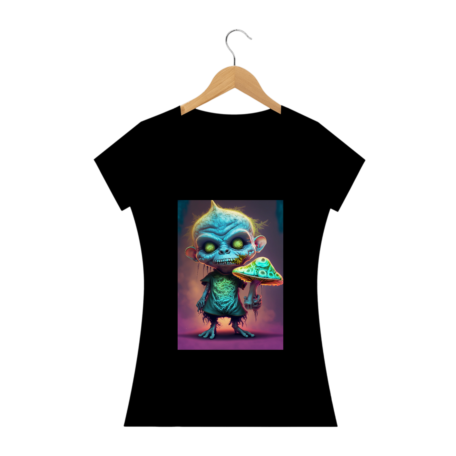 Camiseta Baby Long Zumbi Duente Alucinógena Colection