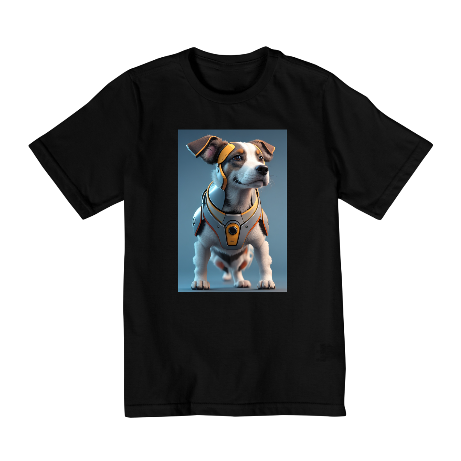 Camiseta cachorro futurista 