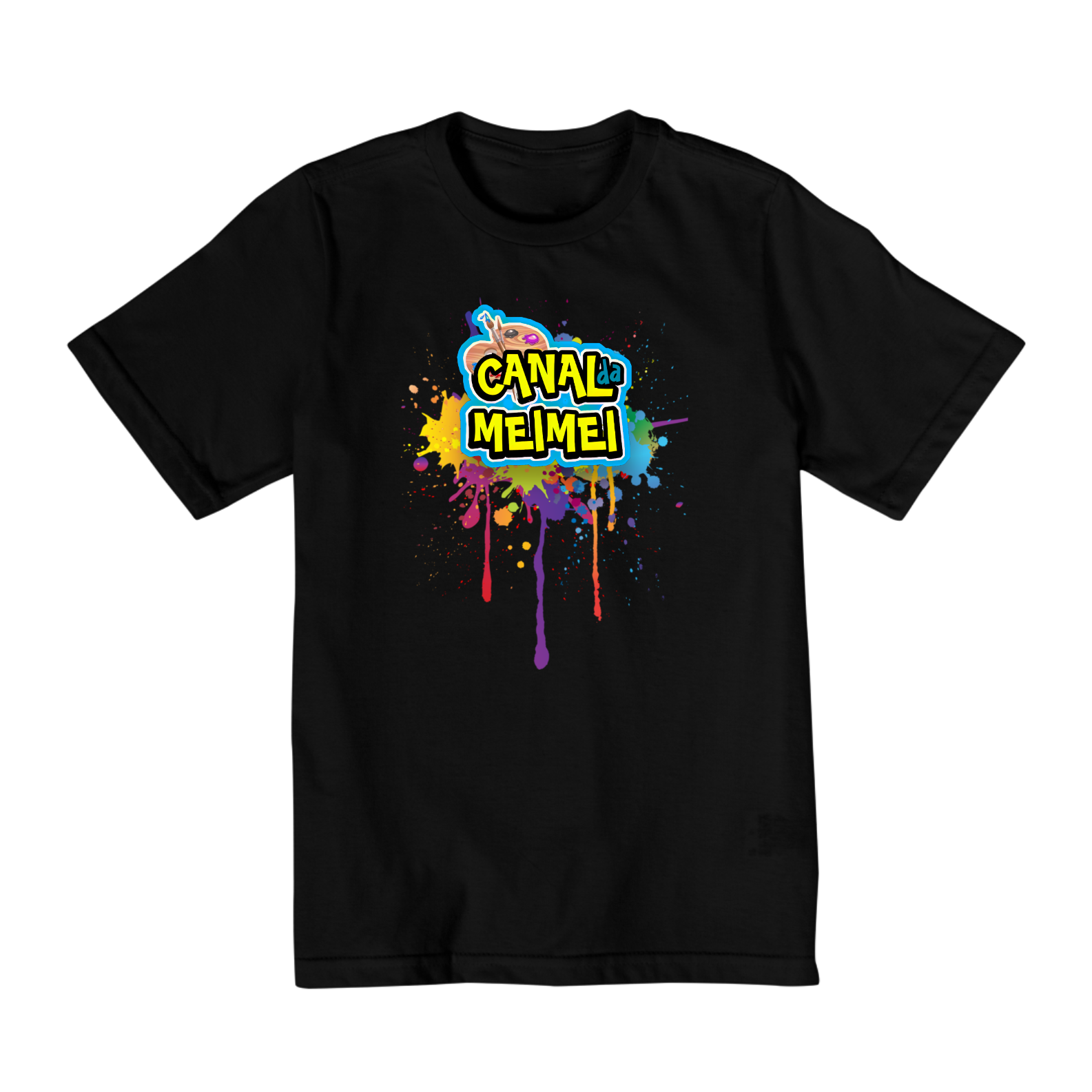 Camiseta infantil Canal da Meimei Tintas Splash