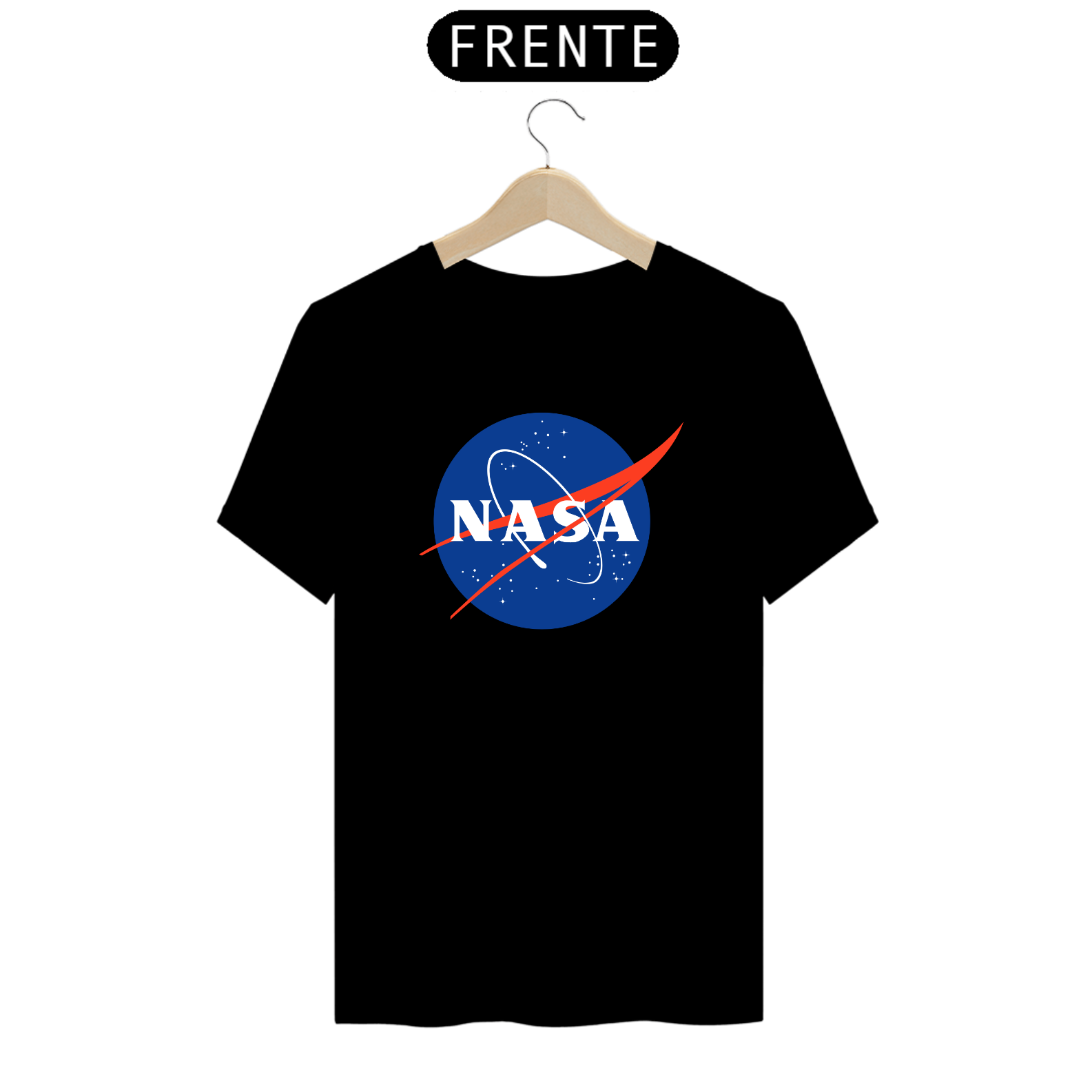 Camiseta Masculina Estampa Logo da Nasa 