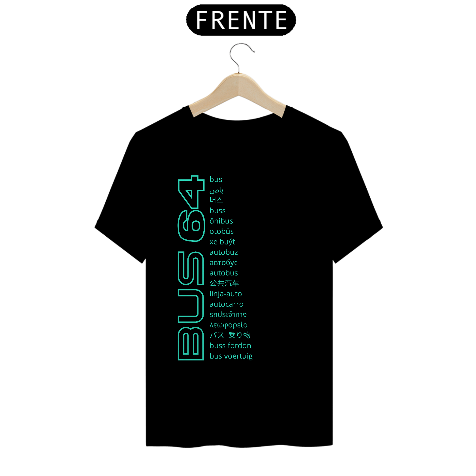 camiseta bus todas as linguas