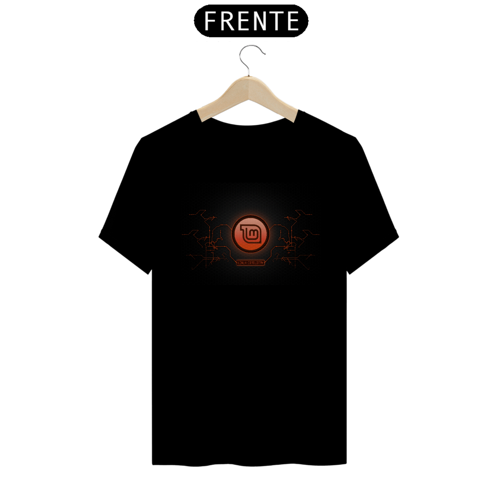 camisa linux mint black