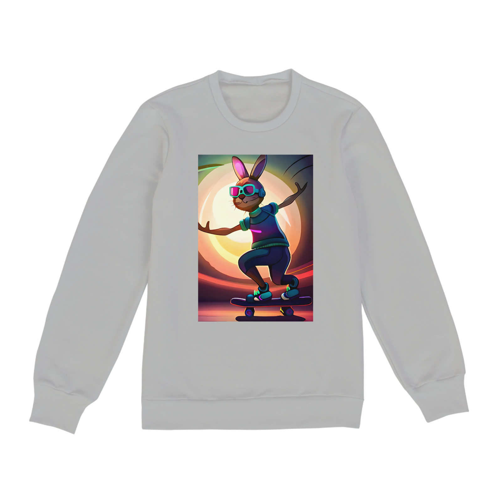 Moletom unissex Coelho skatista 