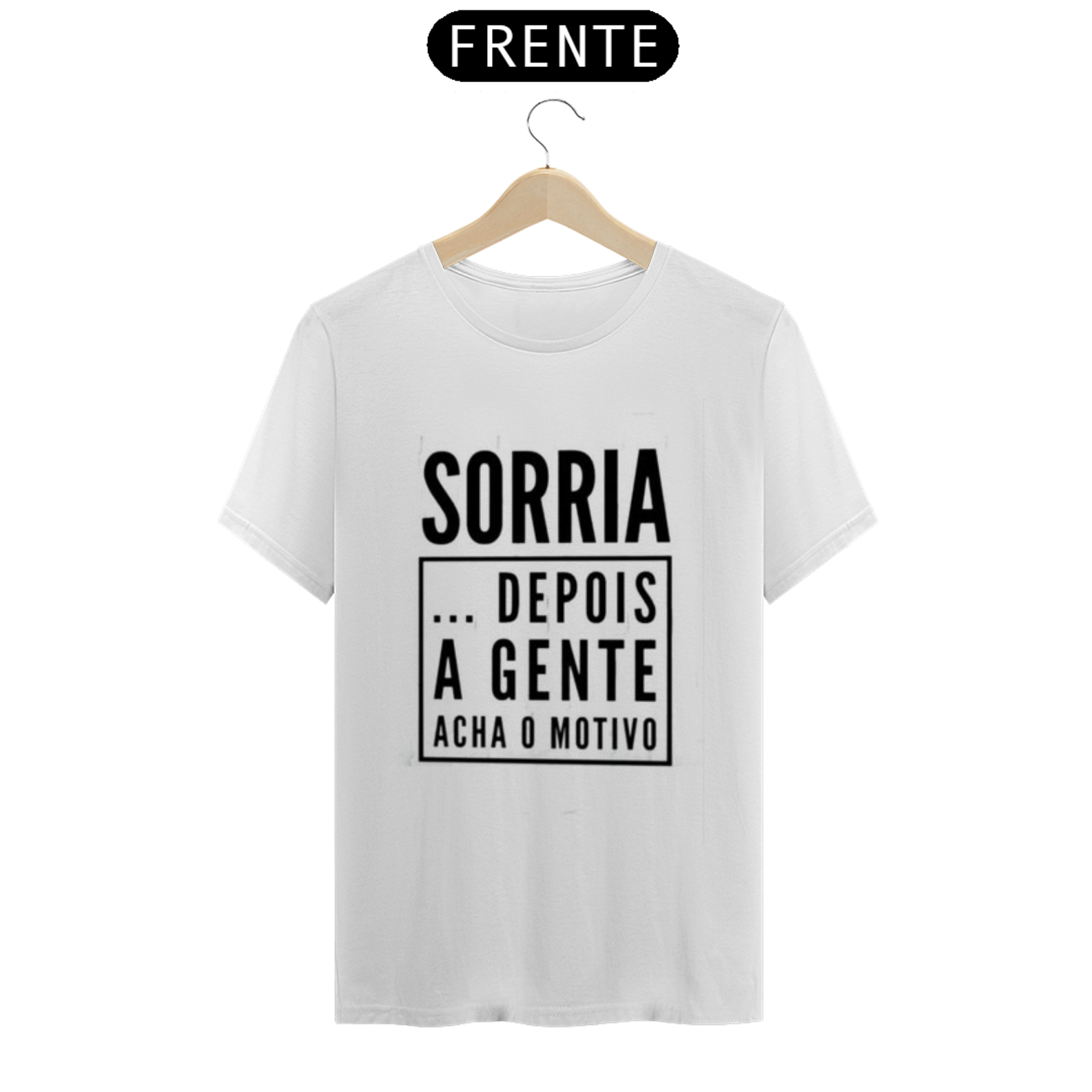 camiseta branca sorria