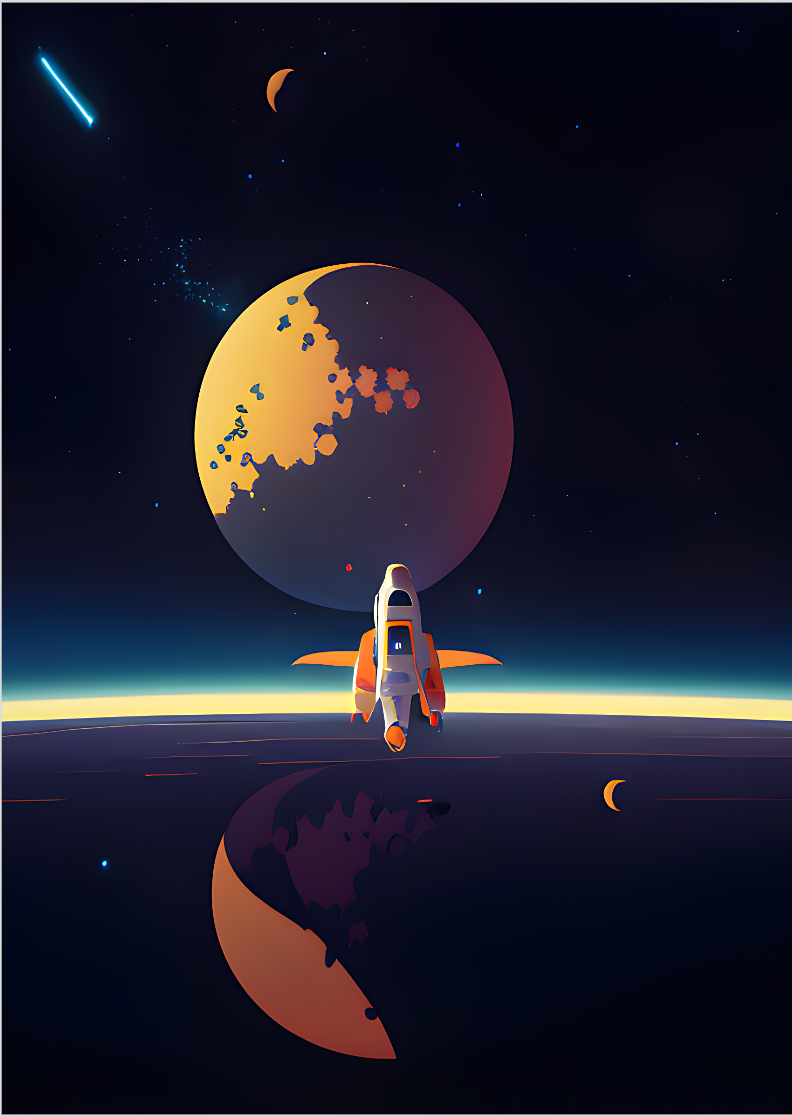 Poster Way Retrato Nave Espacial 