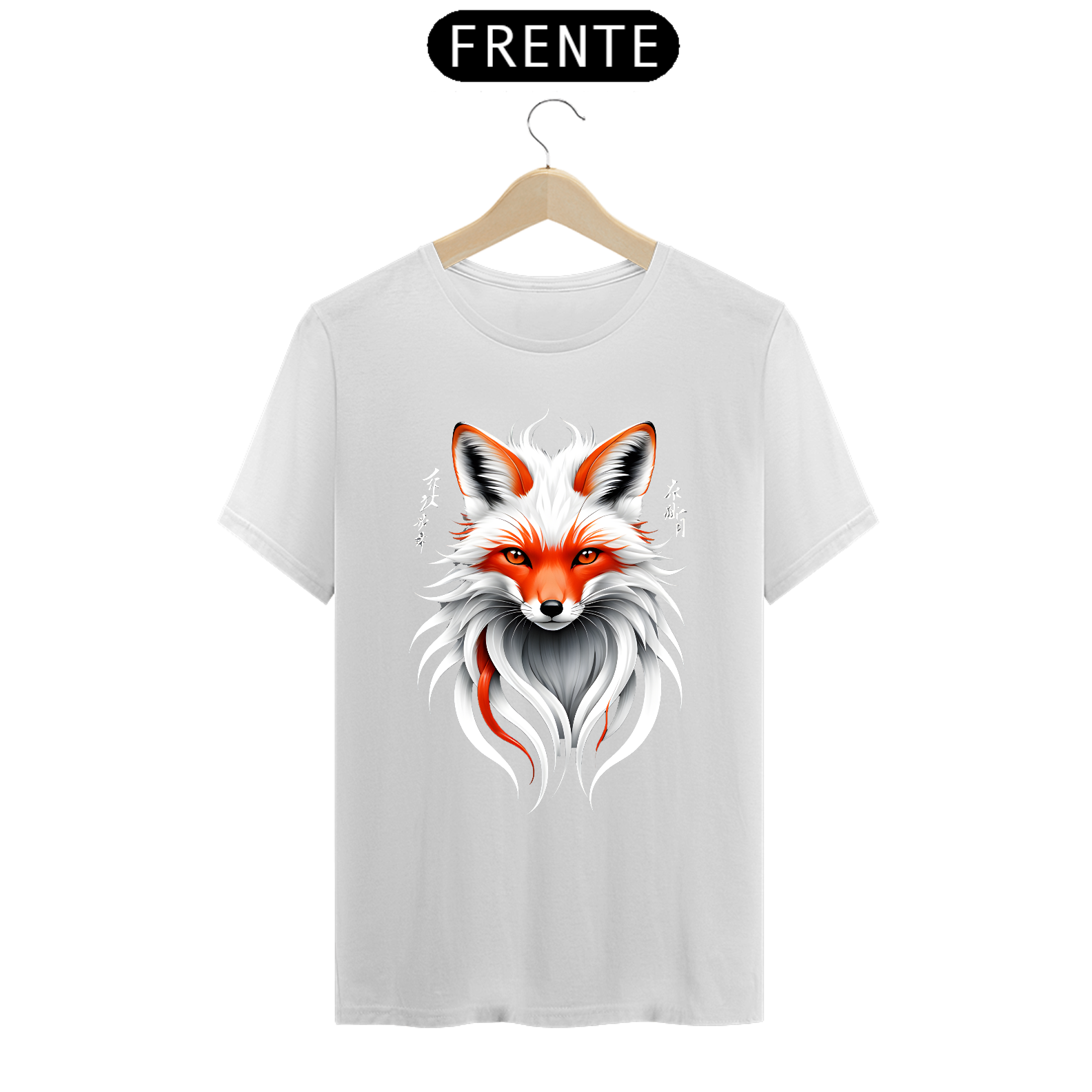 Camiseta Way Raposa Branca e Laranja