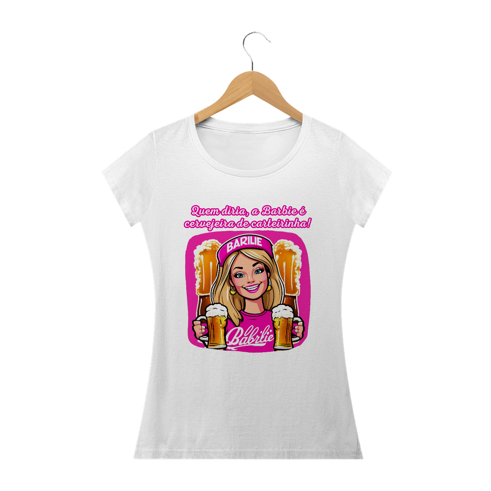 Camiseta Barbie Cervejeira - Cervejeira de Carteirinha