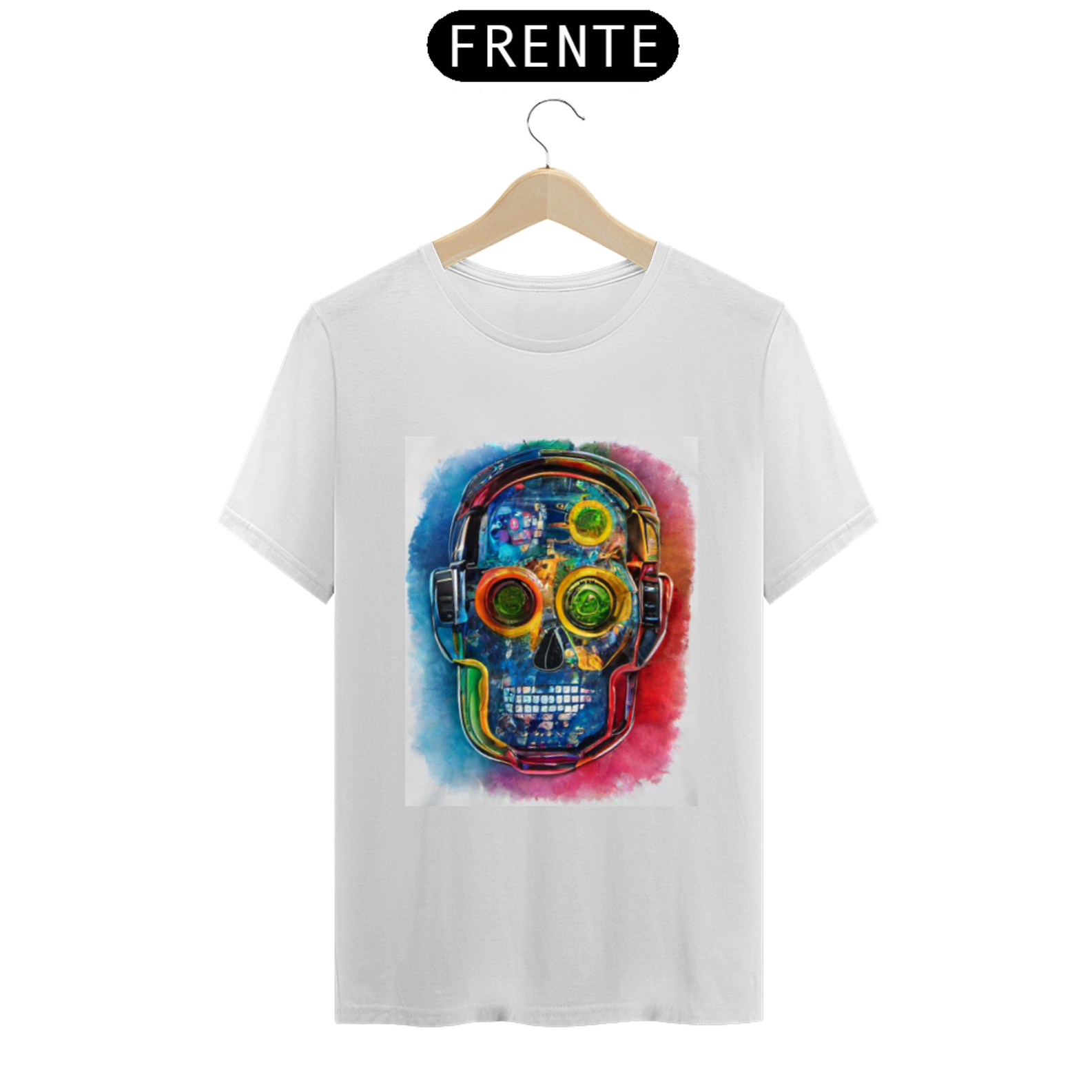 AI Futuristic Colored Skull