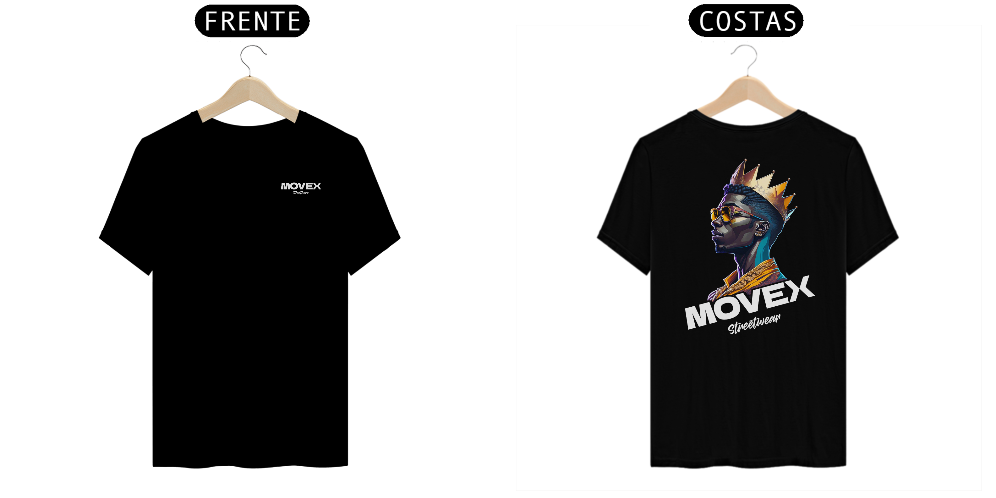 Camiseta The King Frente e Costas - Logo Branco