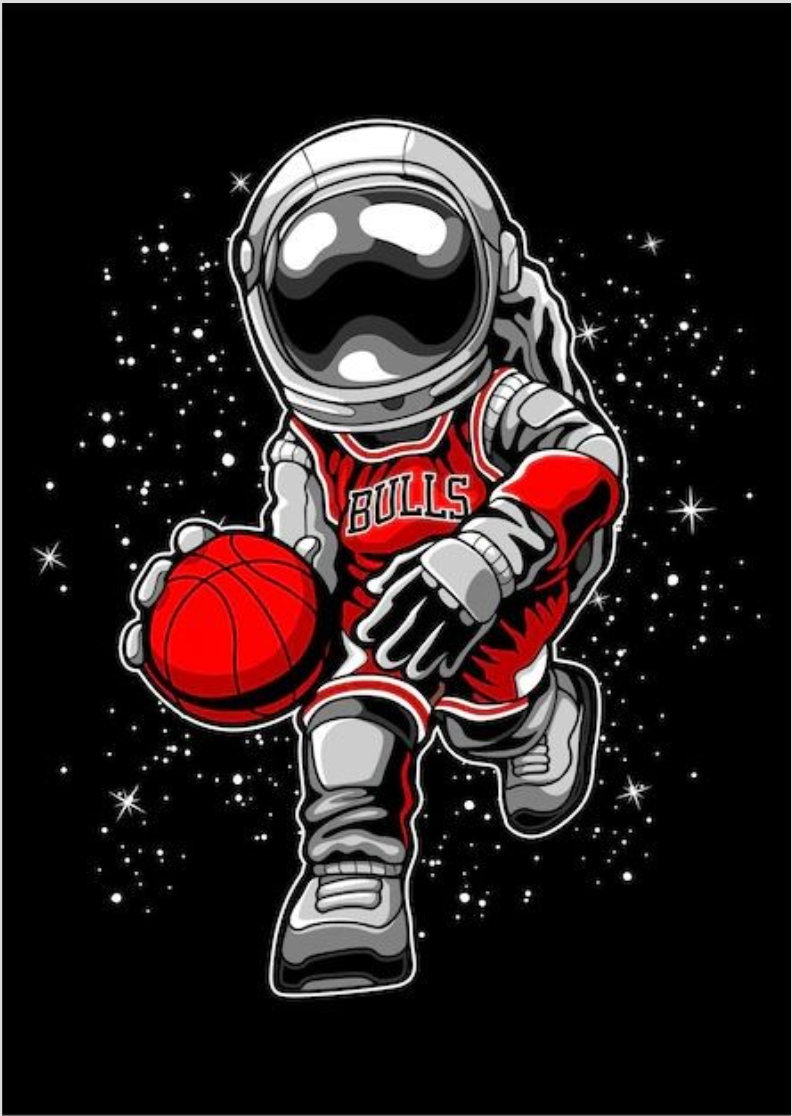 Poster astronauta bulls