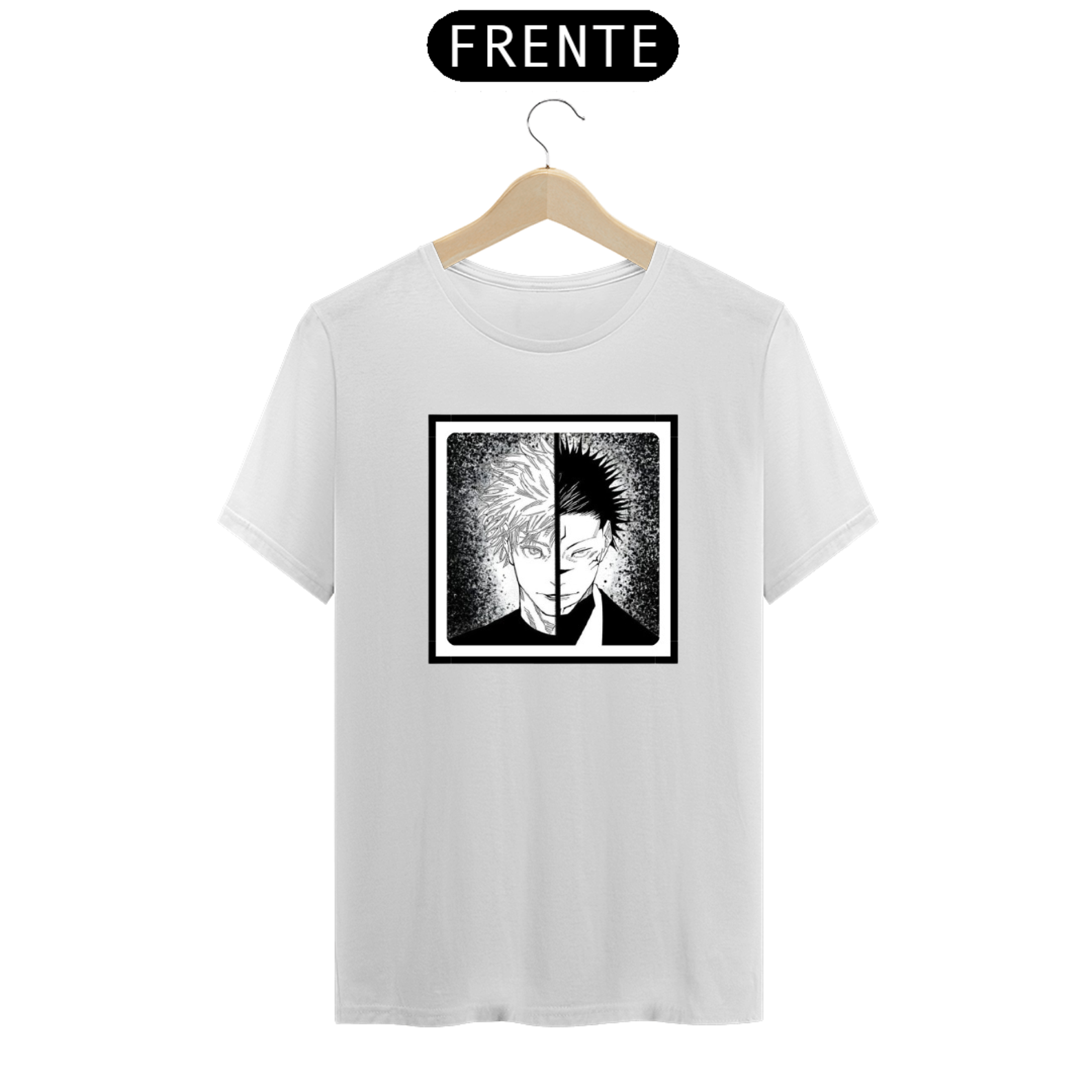 Camiseta Branca Satoru Gojo e Sukuna | Jujutsu Kaisen