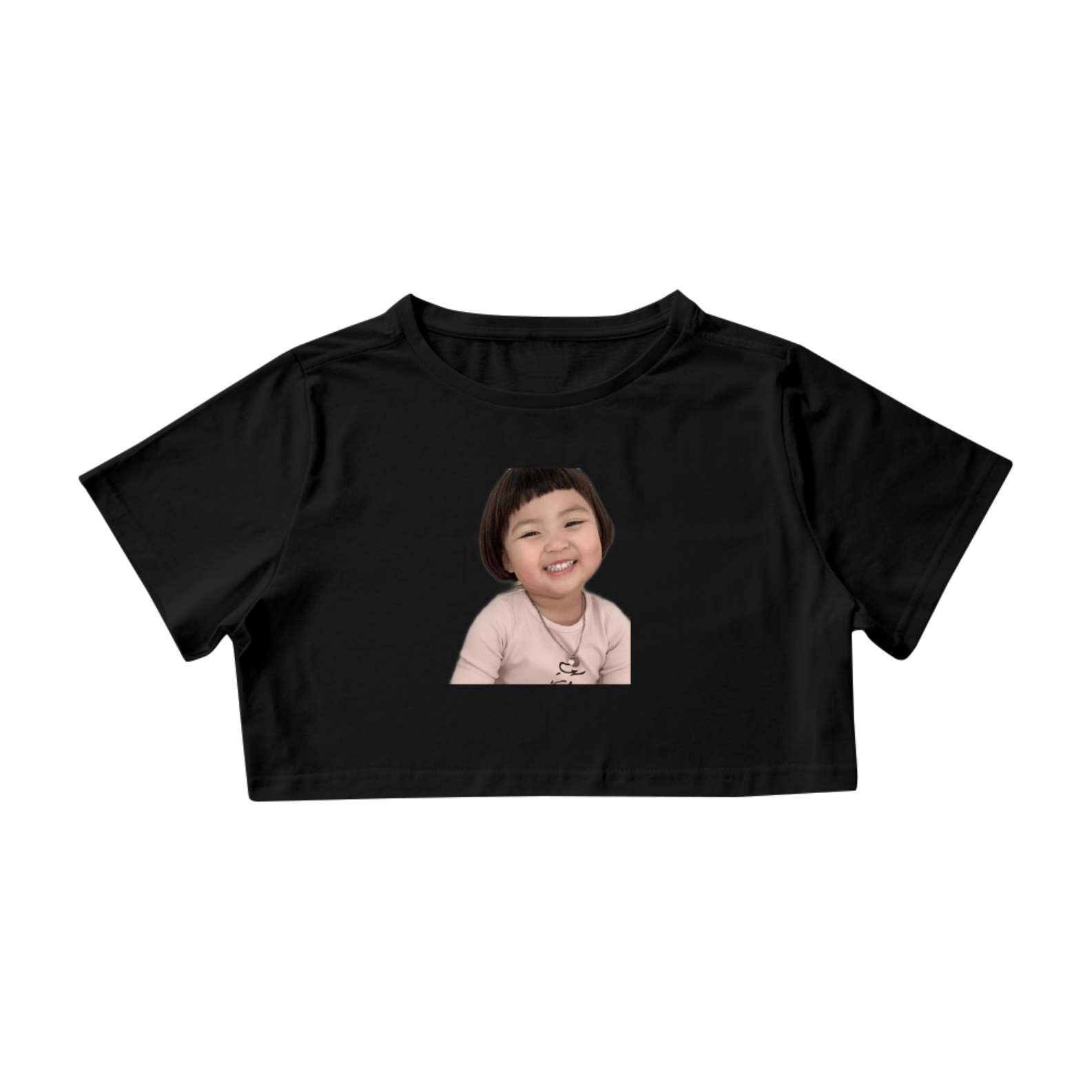 Cropped Coreana Sorrindo