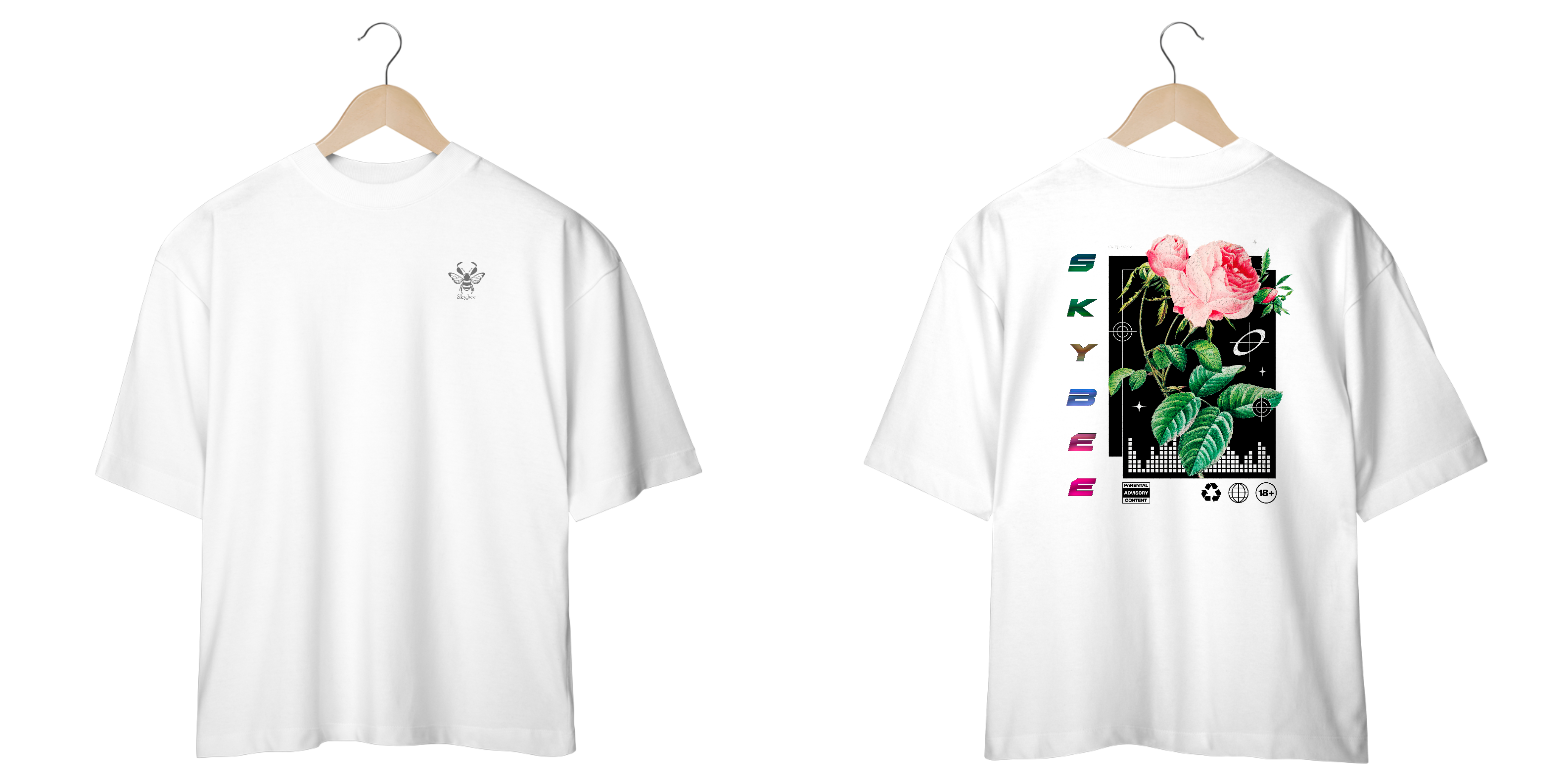  Camiseta Oversized Unissex Bela rosa