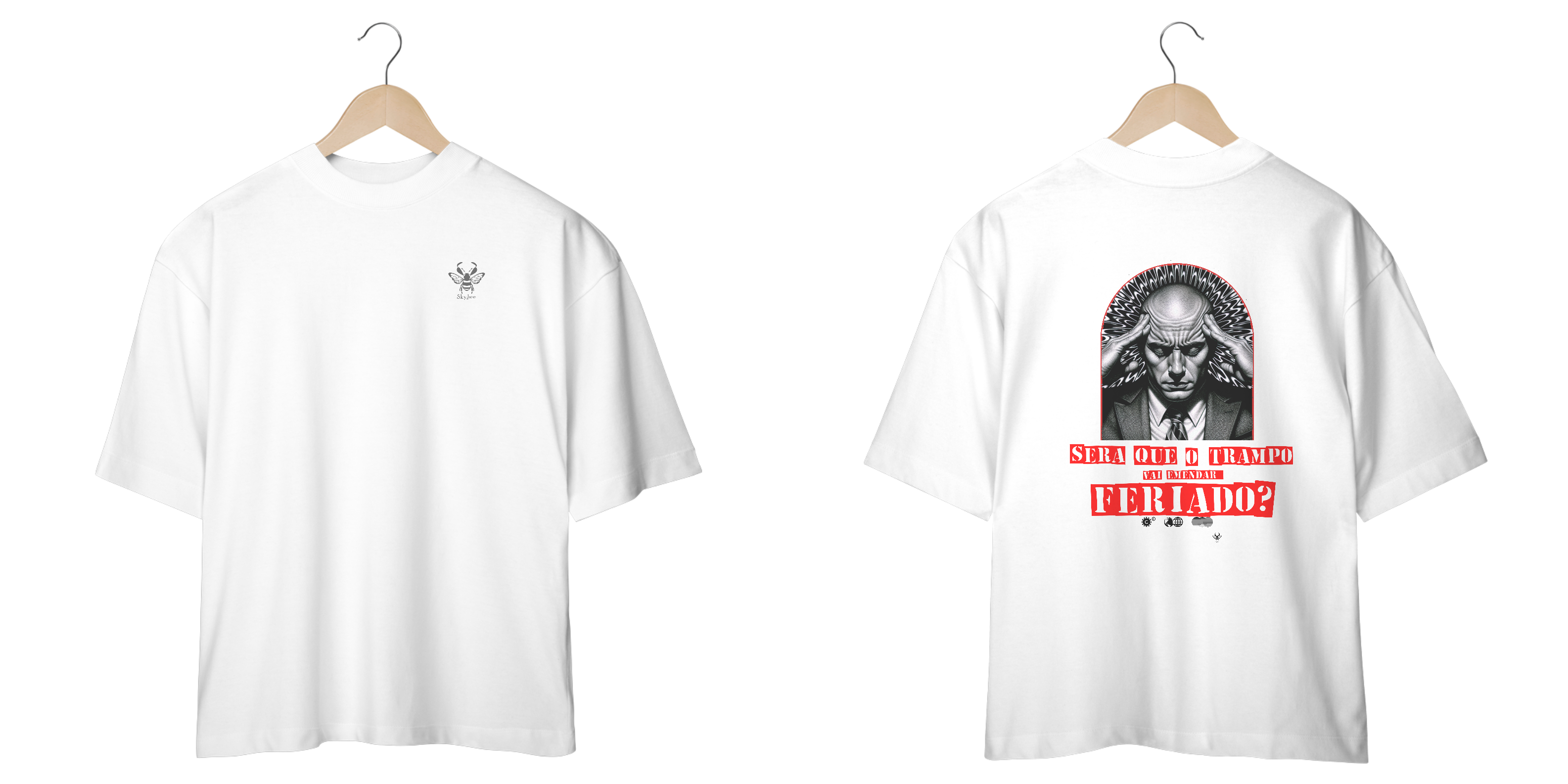  Camiseta Oversized Unissex Pensante 