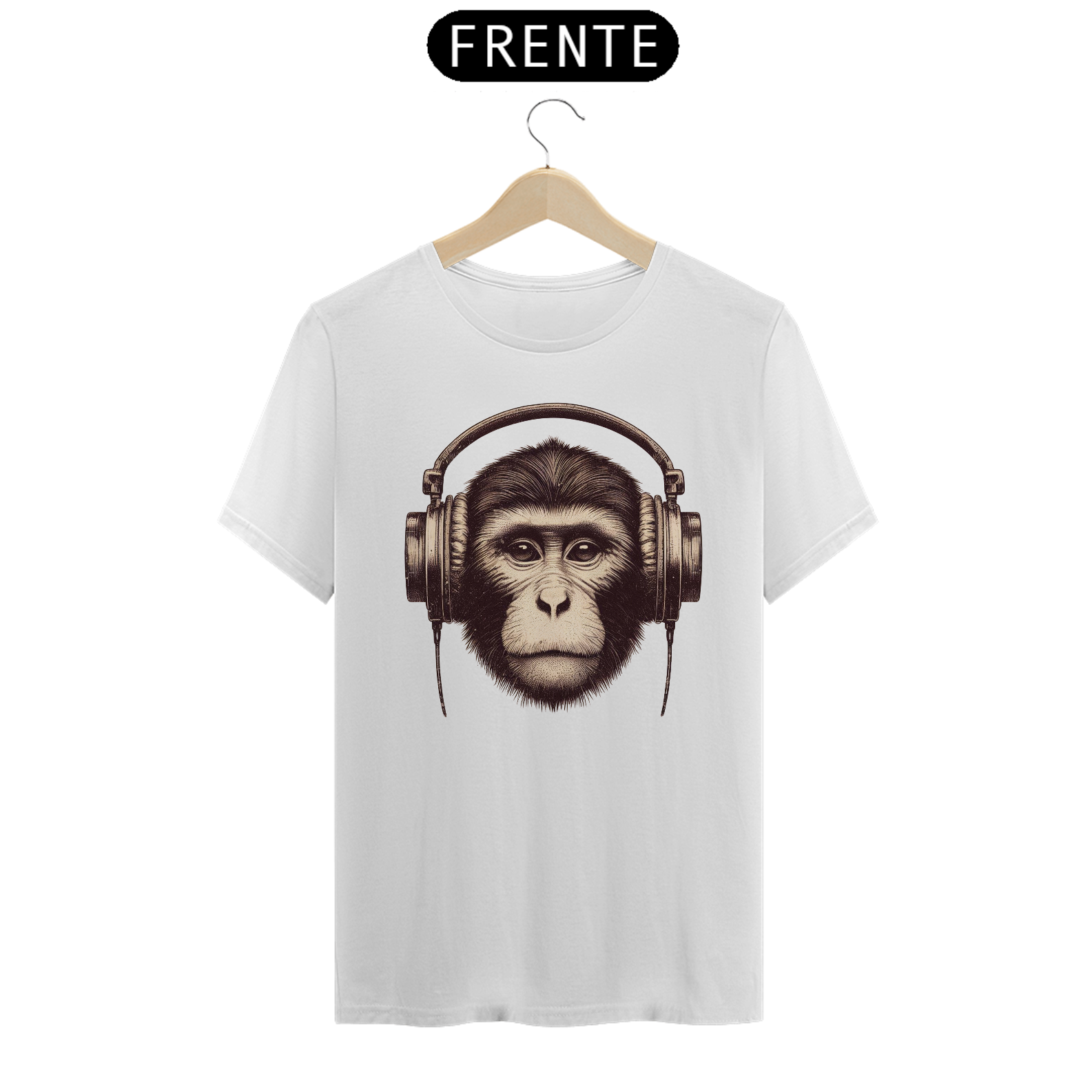 Camiseta - Macaco com fones (02)