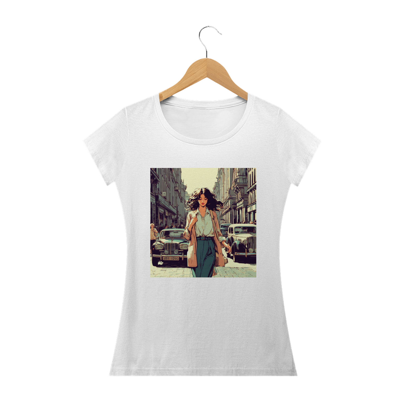 Camiseta - Mulher - Carros antigos (01)