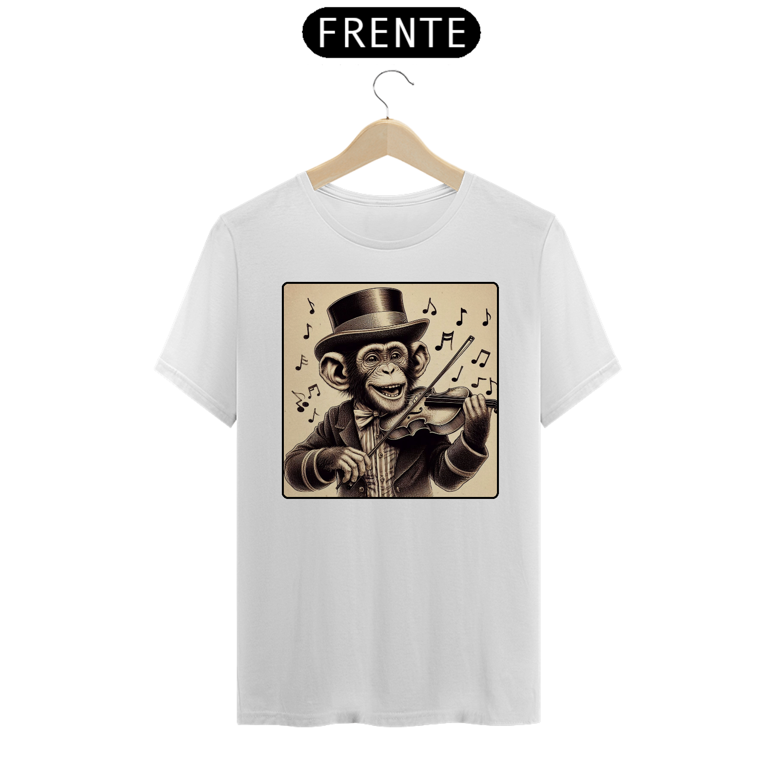 Camiseta - Macaco Violinista (02) 