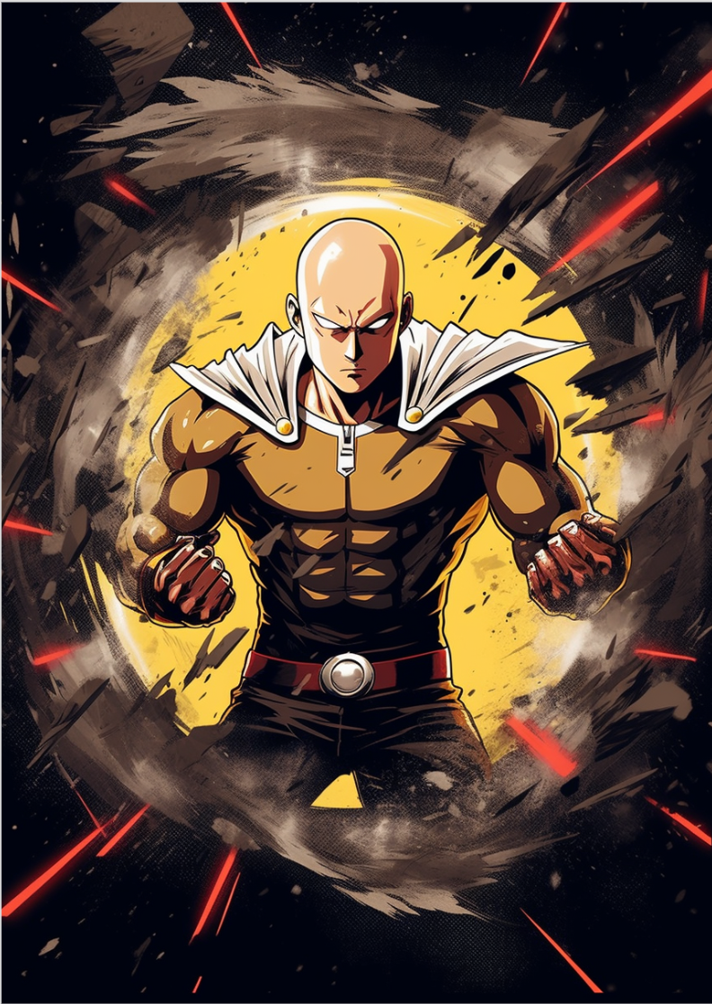  Pôster Saitama One Punch Man