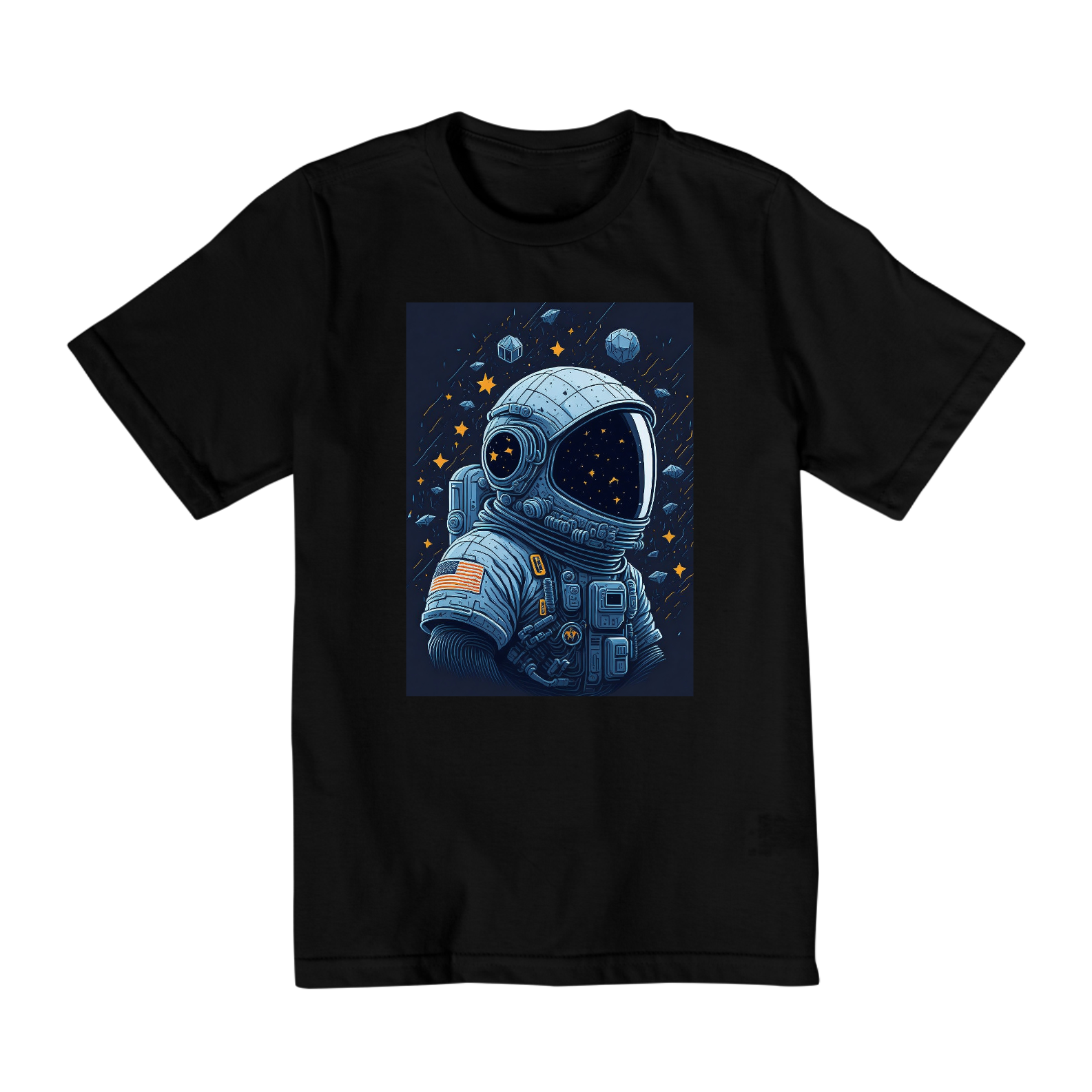 camiseta masculina astronauta