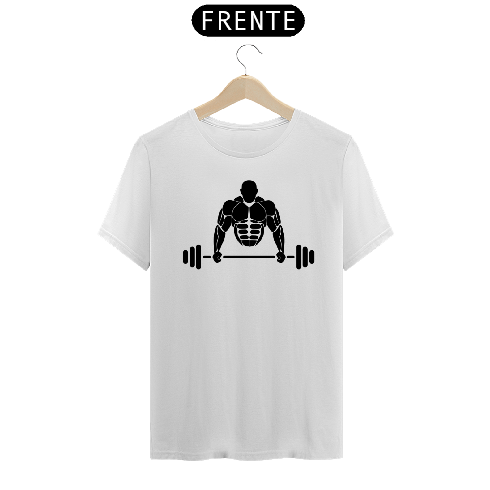 Camiseta GYM ( Estampa Preta)