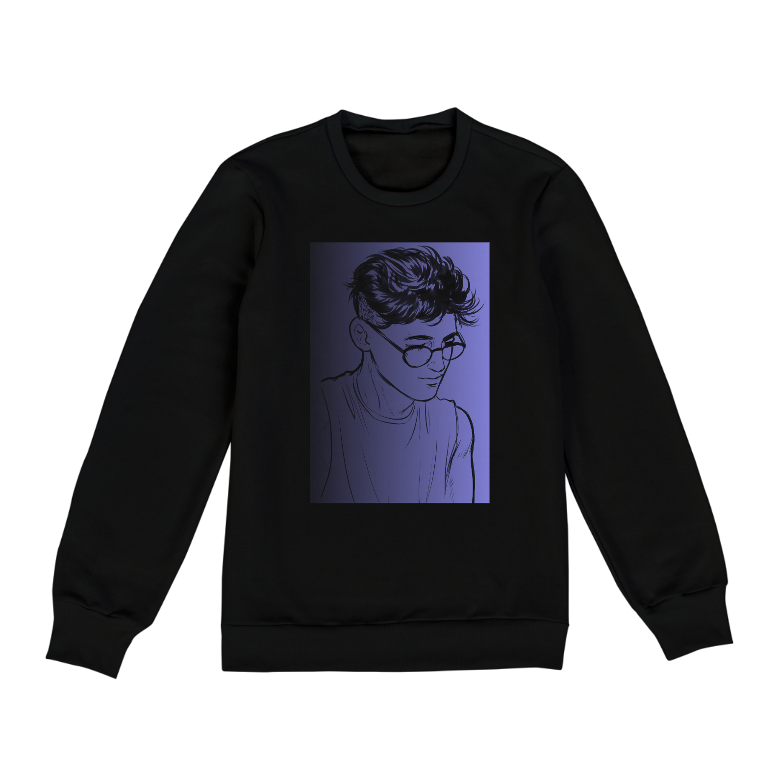 Casaco de frio com Estanpa roxa 