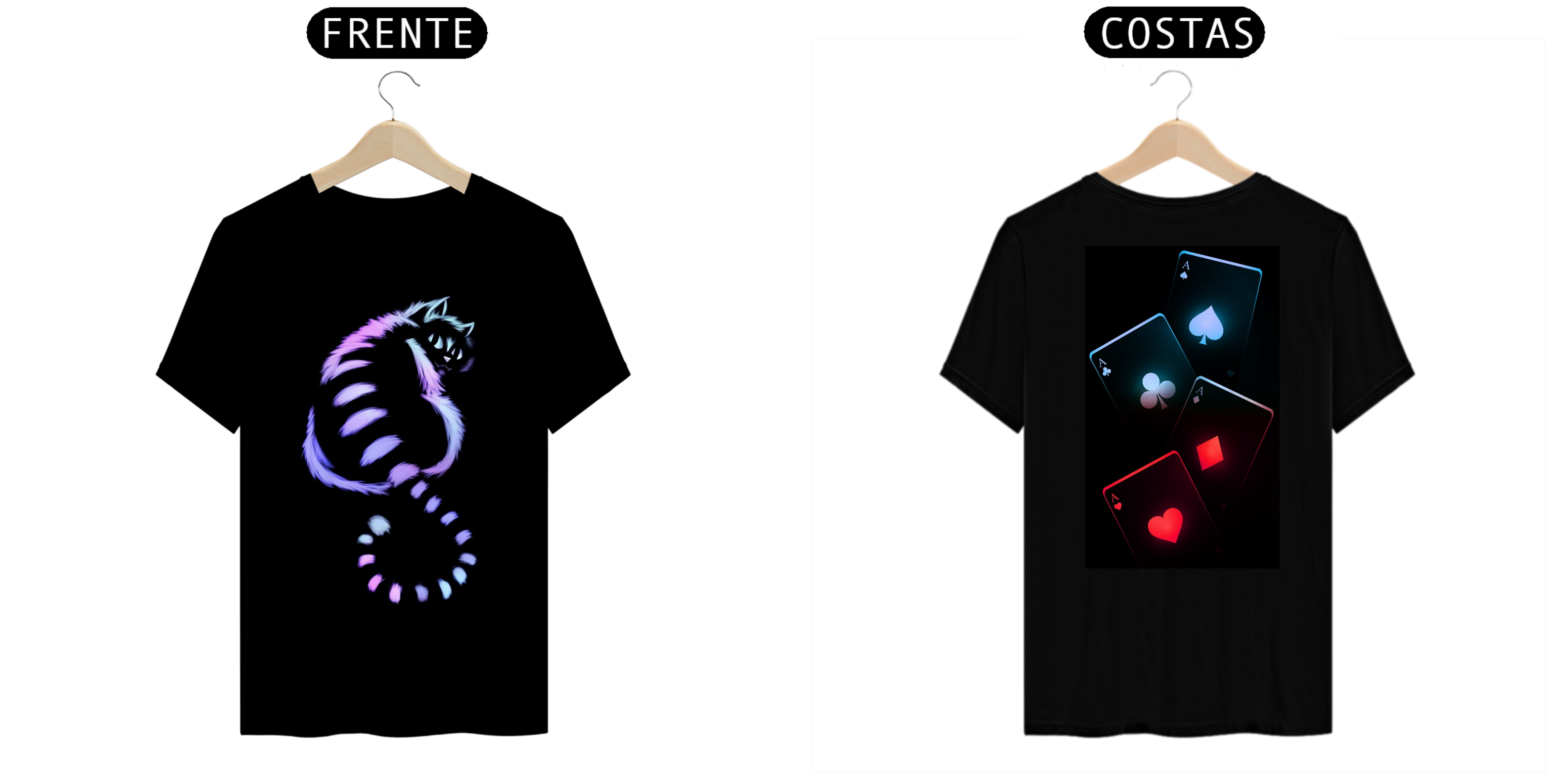 Camisa com estampa Alice pais das maravilhas 