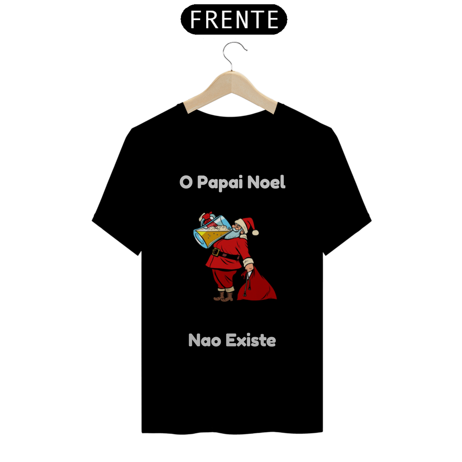 Camiseta O papai noel não existe preto