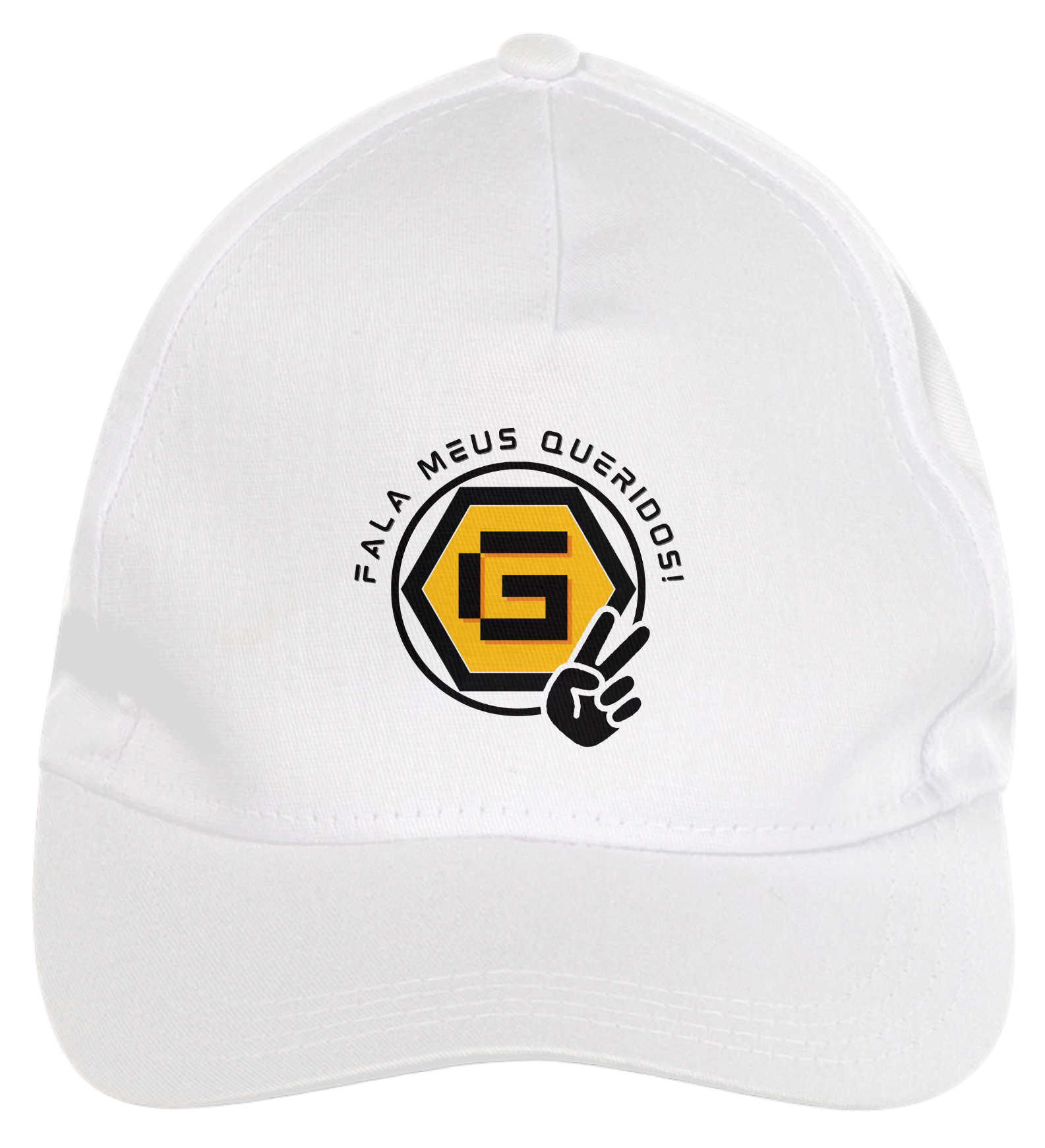 Boné de Brim Fala Meus Queridos Branco