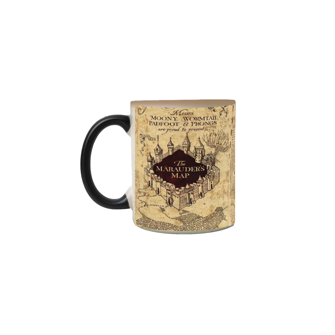 caneca magica mapa do maroto harry potter