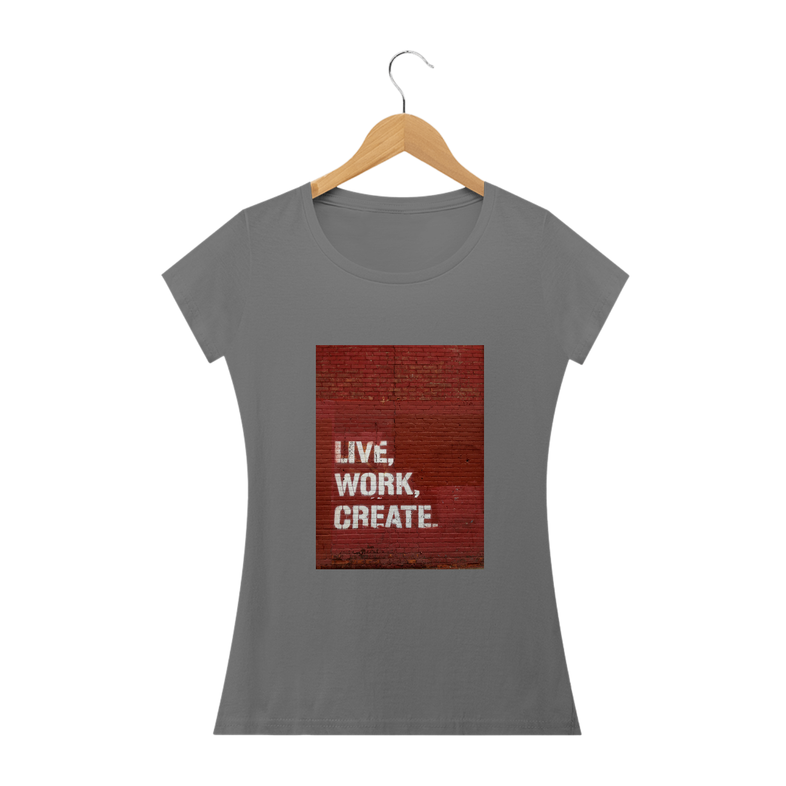 Camiseta Feminina Estonada Live Work Create