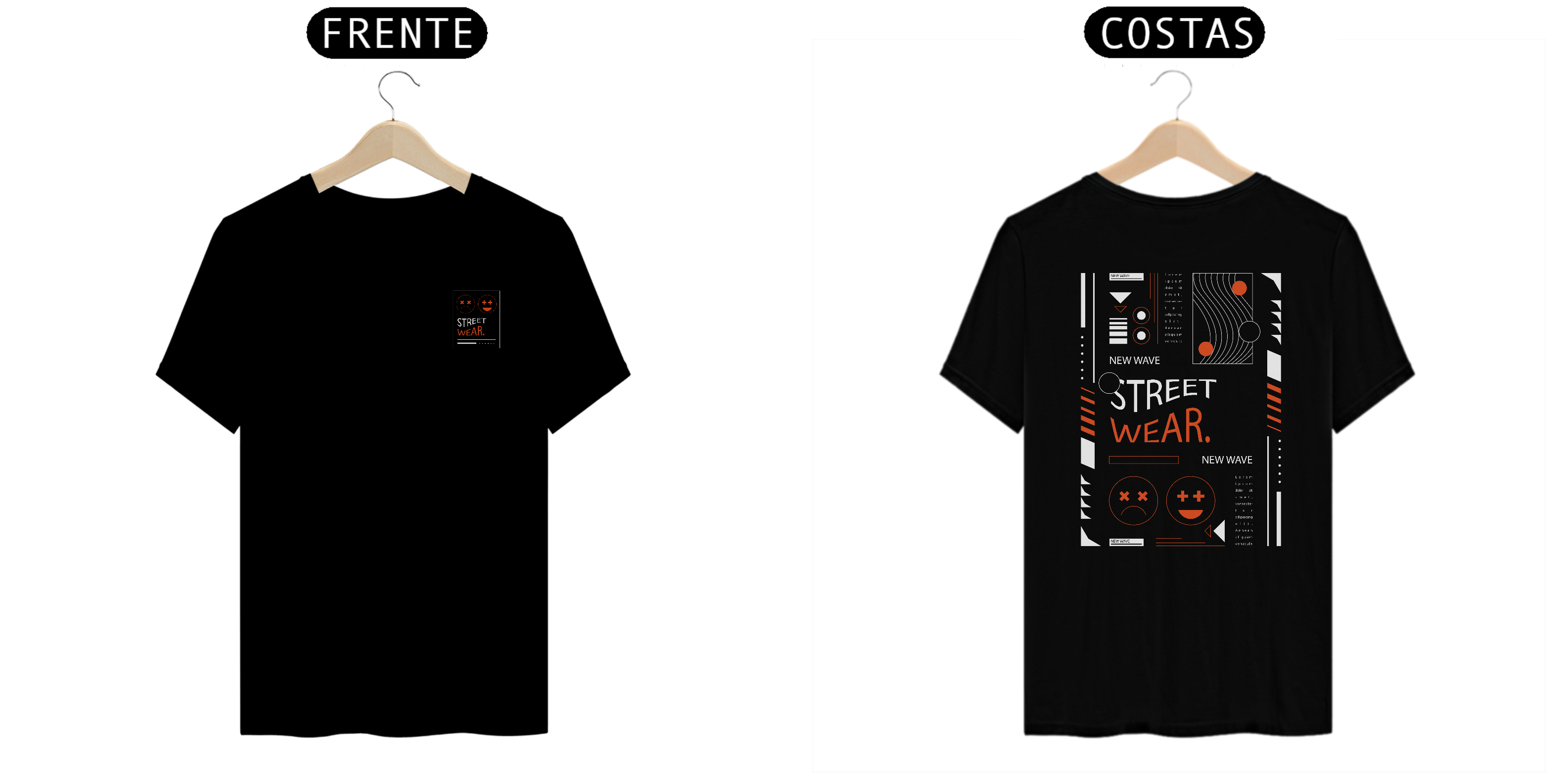 Nome do produto: T-shirt Street Wear Frente e costas
