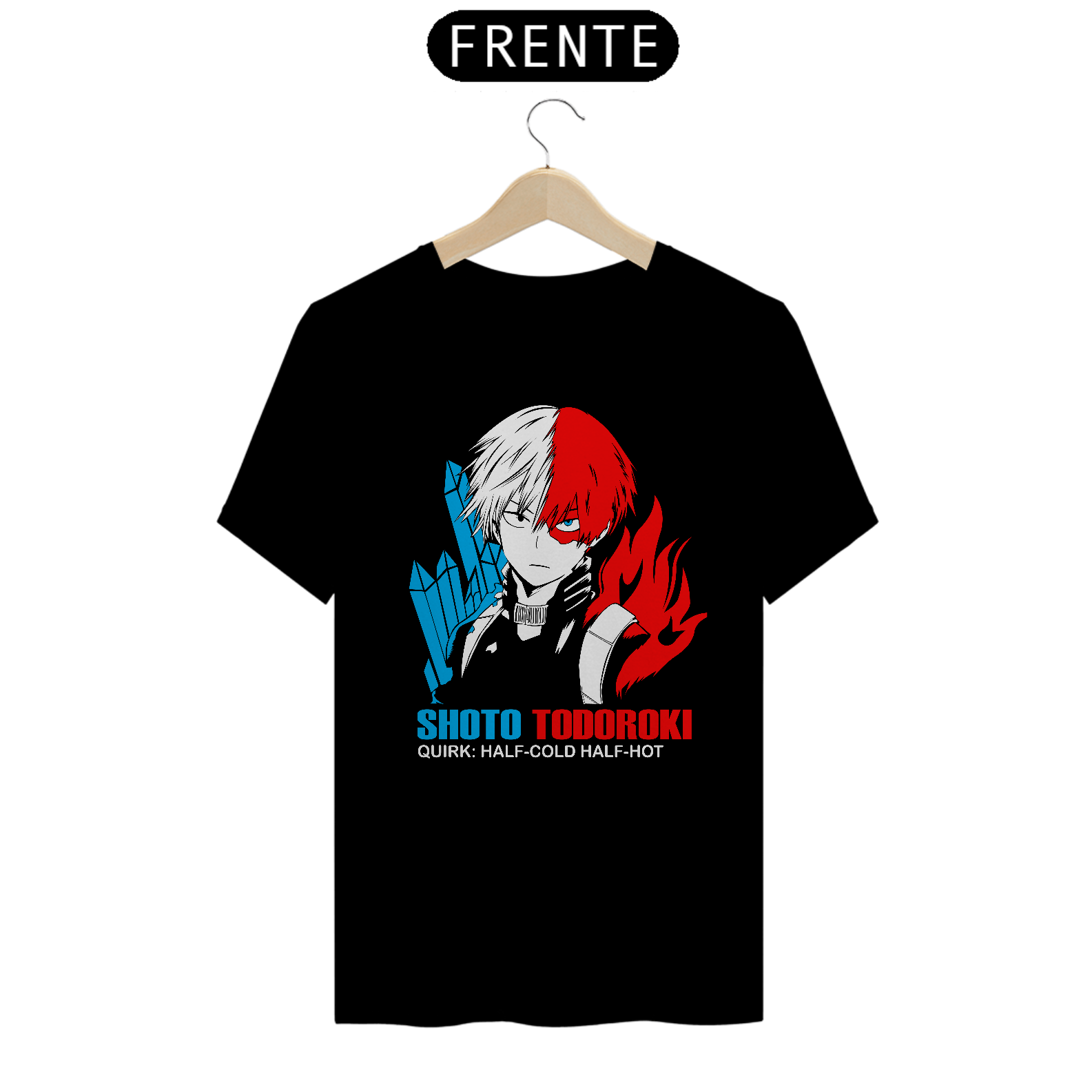 Camiseta shoto my hero academia preta