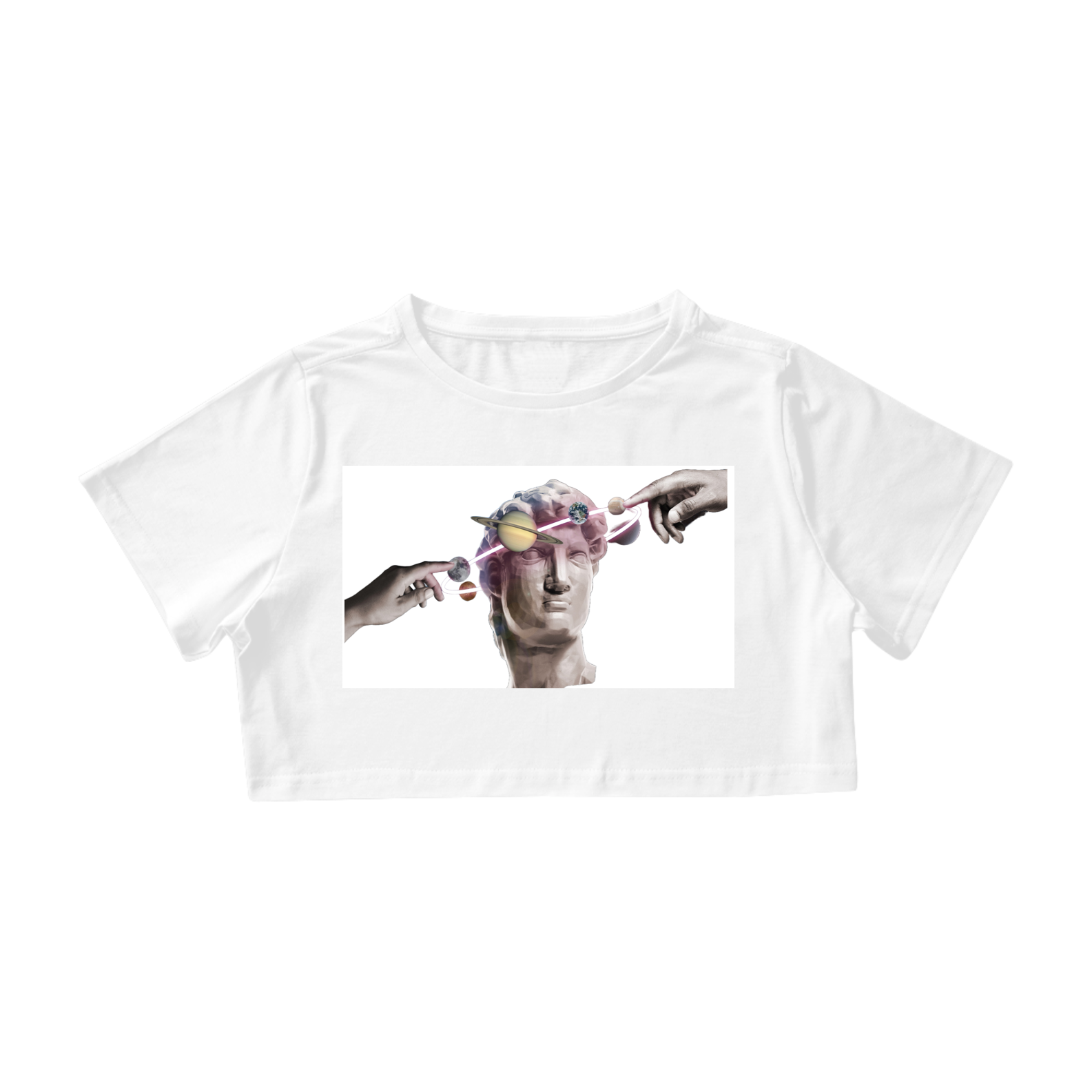 Nome do produto  Cropped Star White
