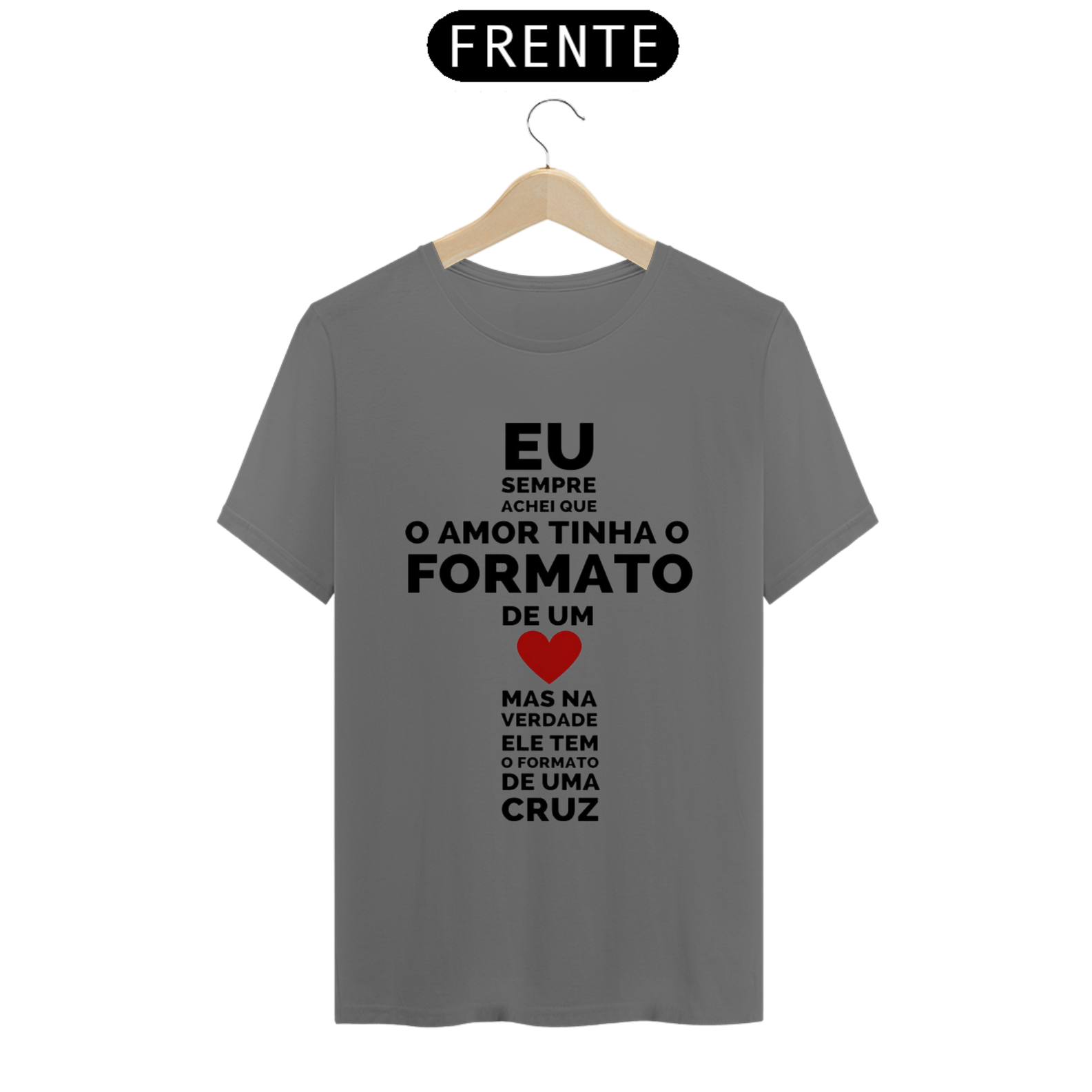T-Shirt Estonada-Amor em Forma de Cruz