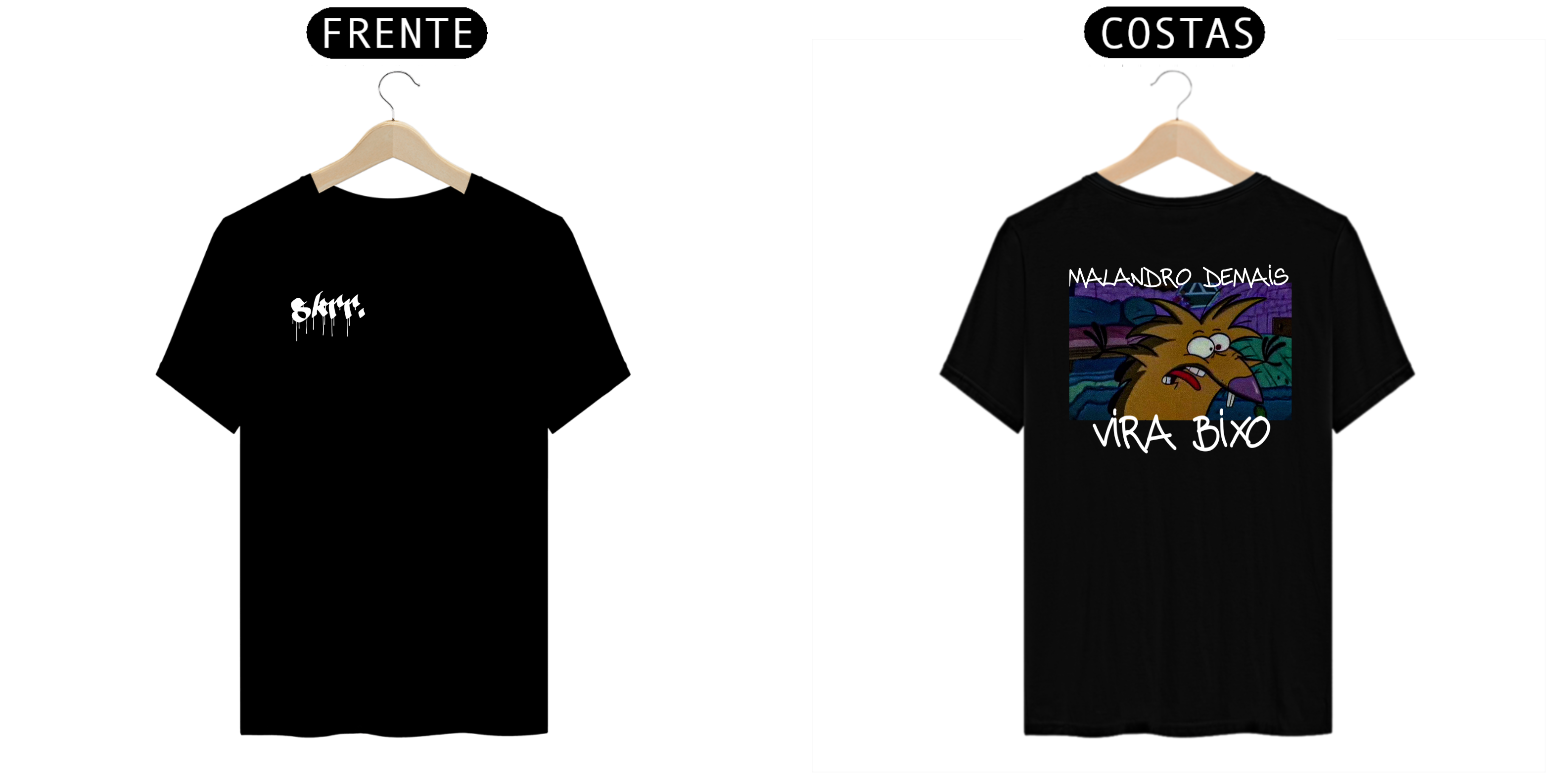 T-shirt SKRR. malandro demais vira bixo