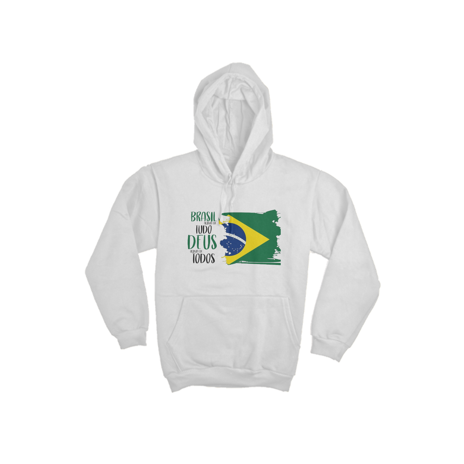 Moletom Deus acima de tudo Brasil acima de todos