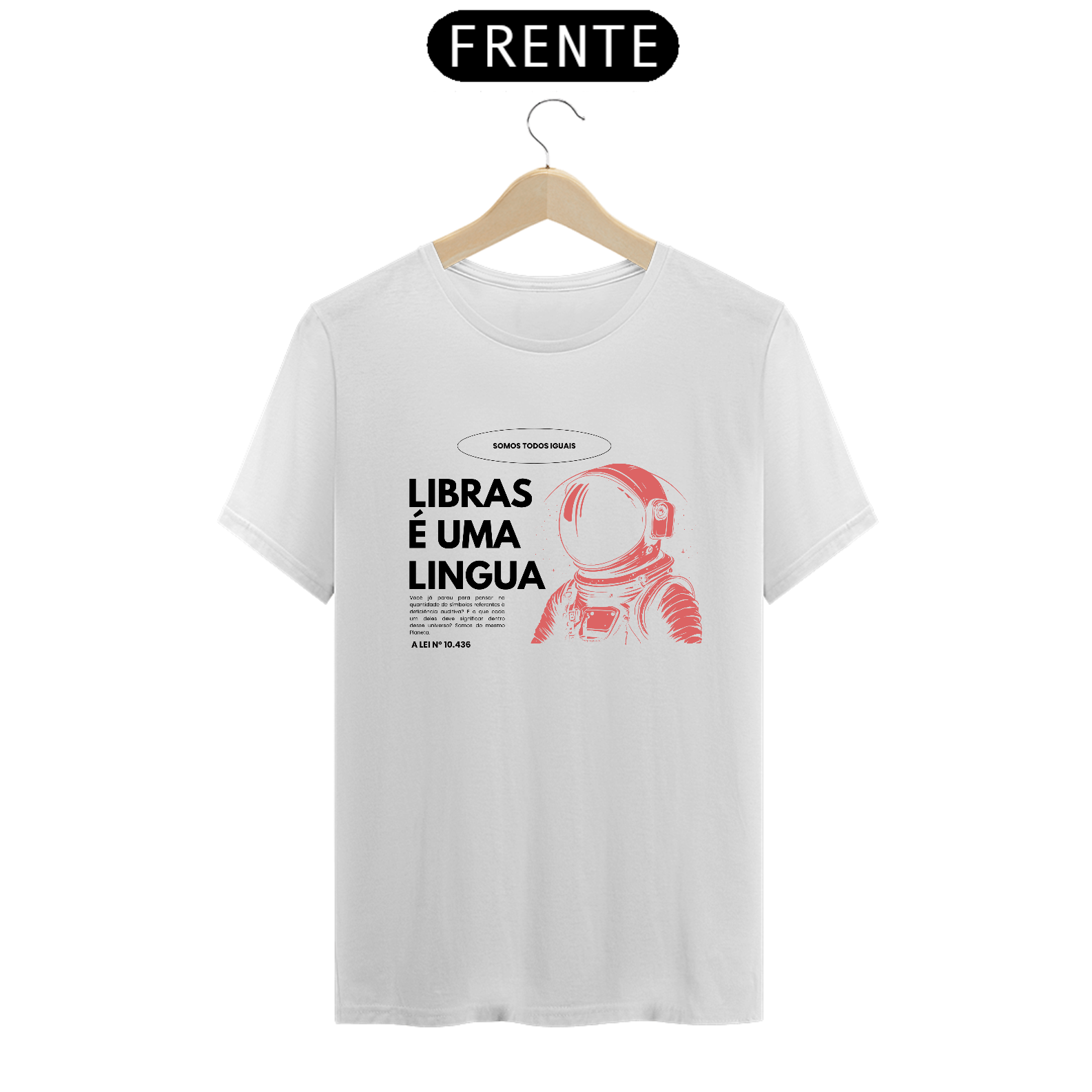 Camiseta Clara Libras é uma Lingua