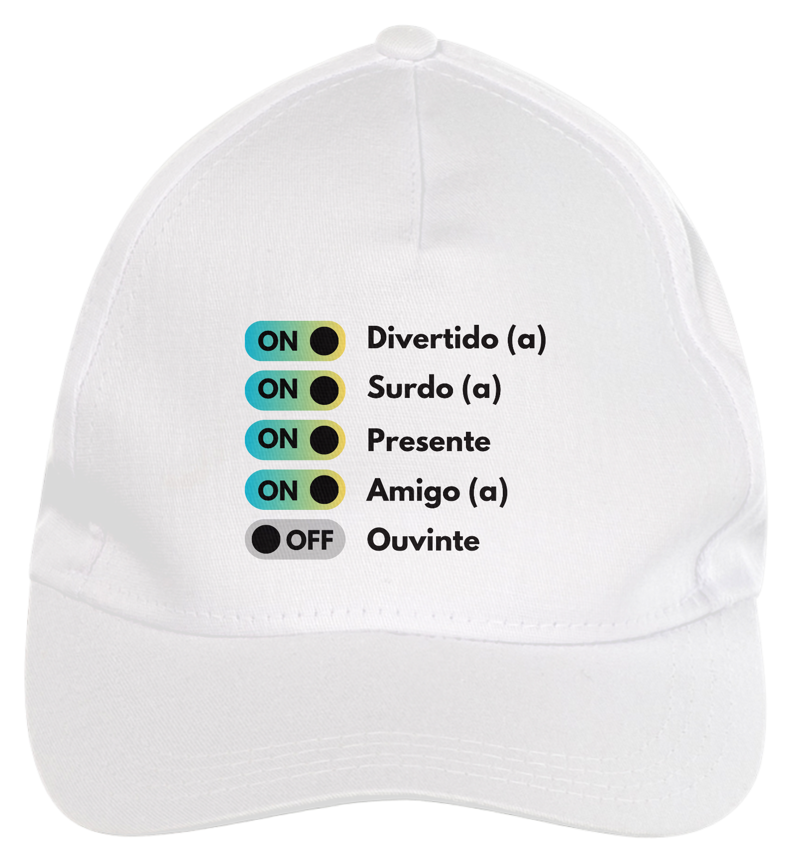 Boné Branco Divertido