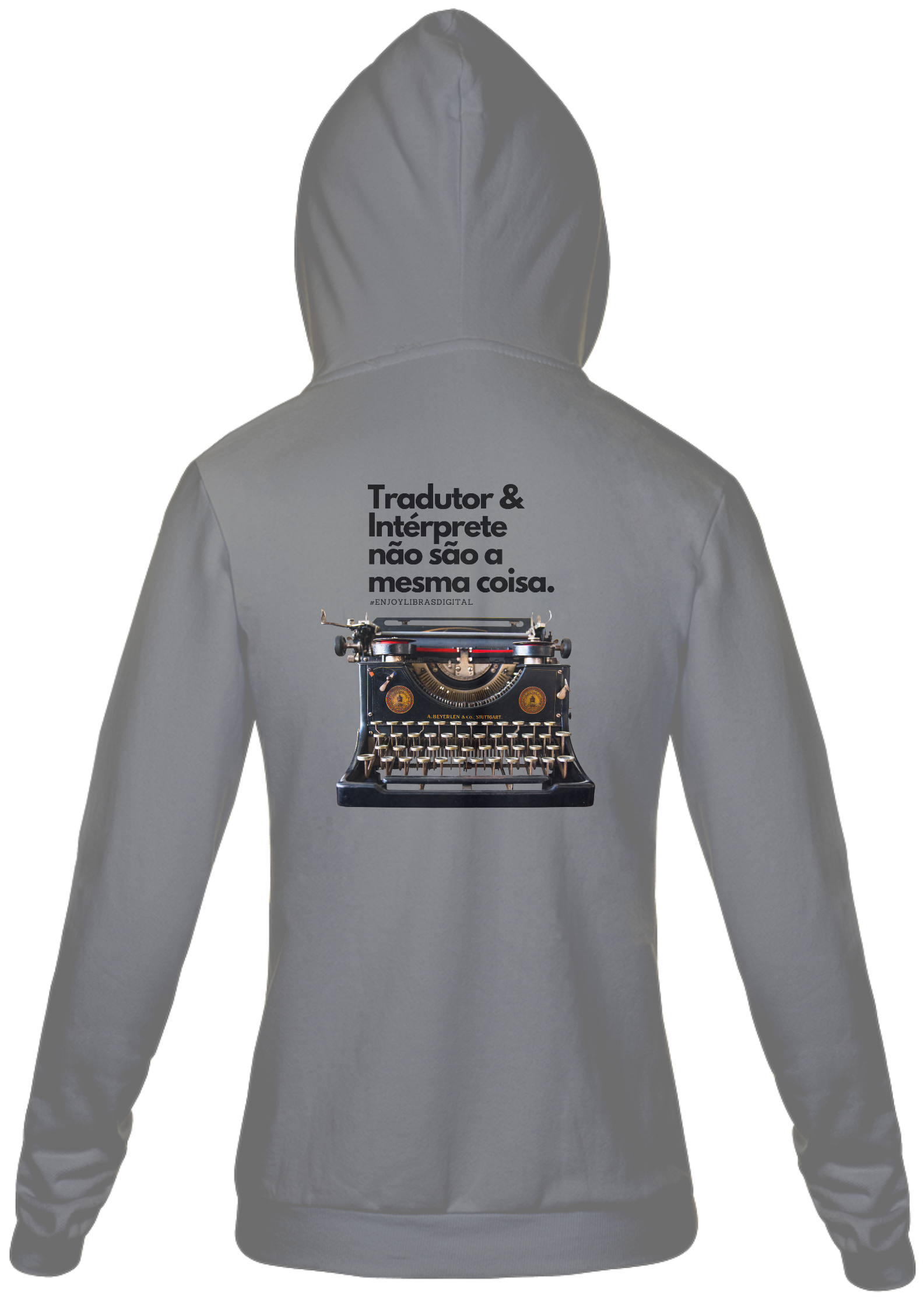 Moletom com Zíper e Capuz Unissex - Tradutor e Intérprete não são a mesma coisa.