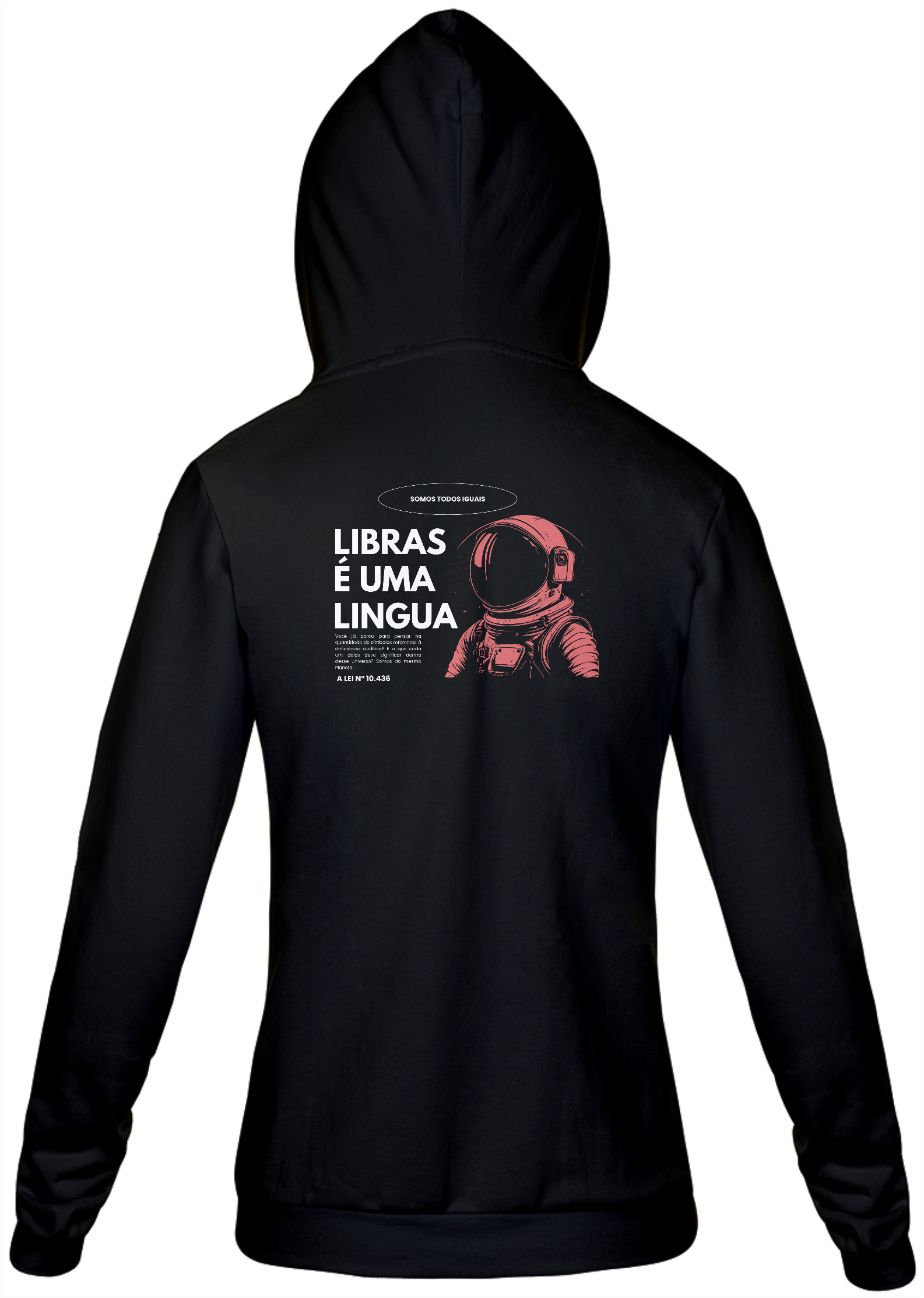 Moletom com Zíper Libras é uma Língua