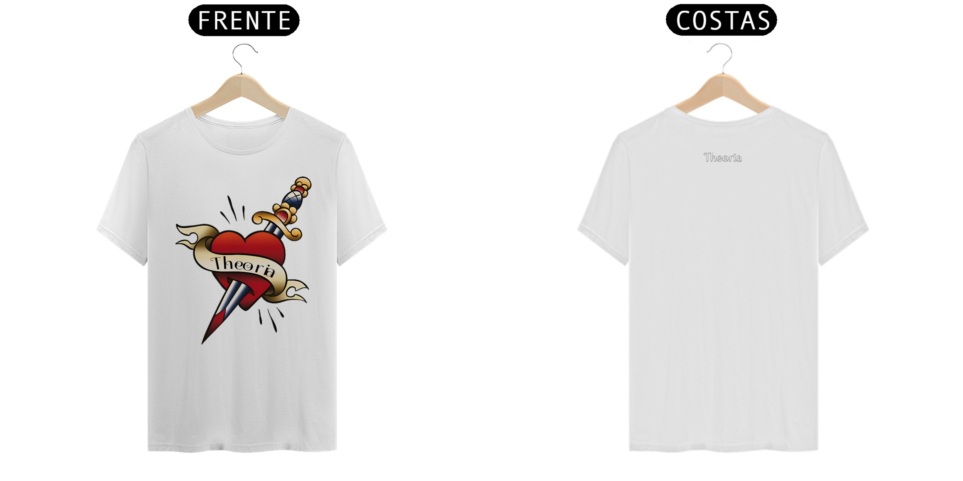 Estampa Coração Neo Tradicional