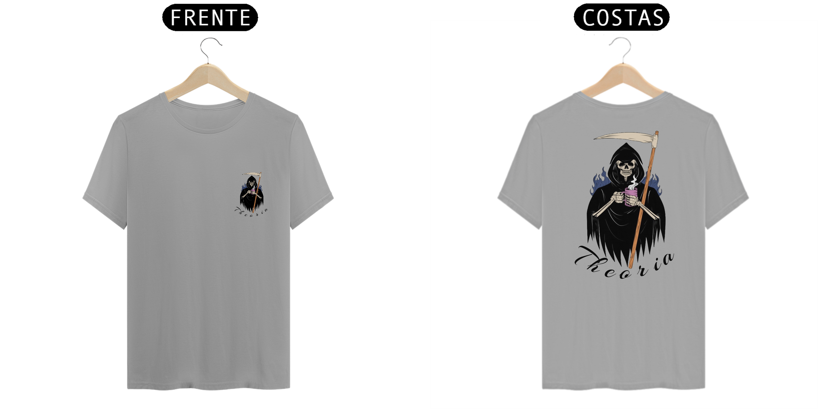 Estampa Morte Tomando Café