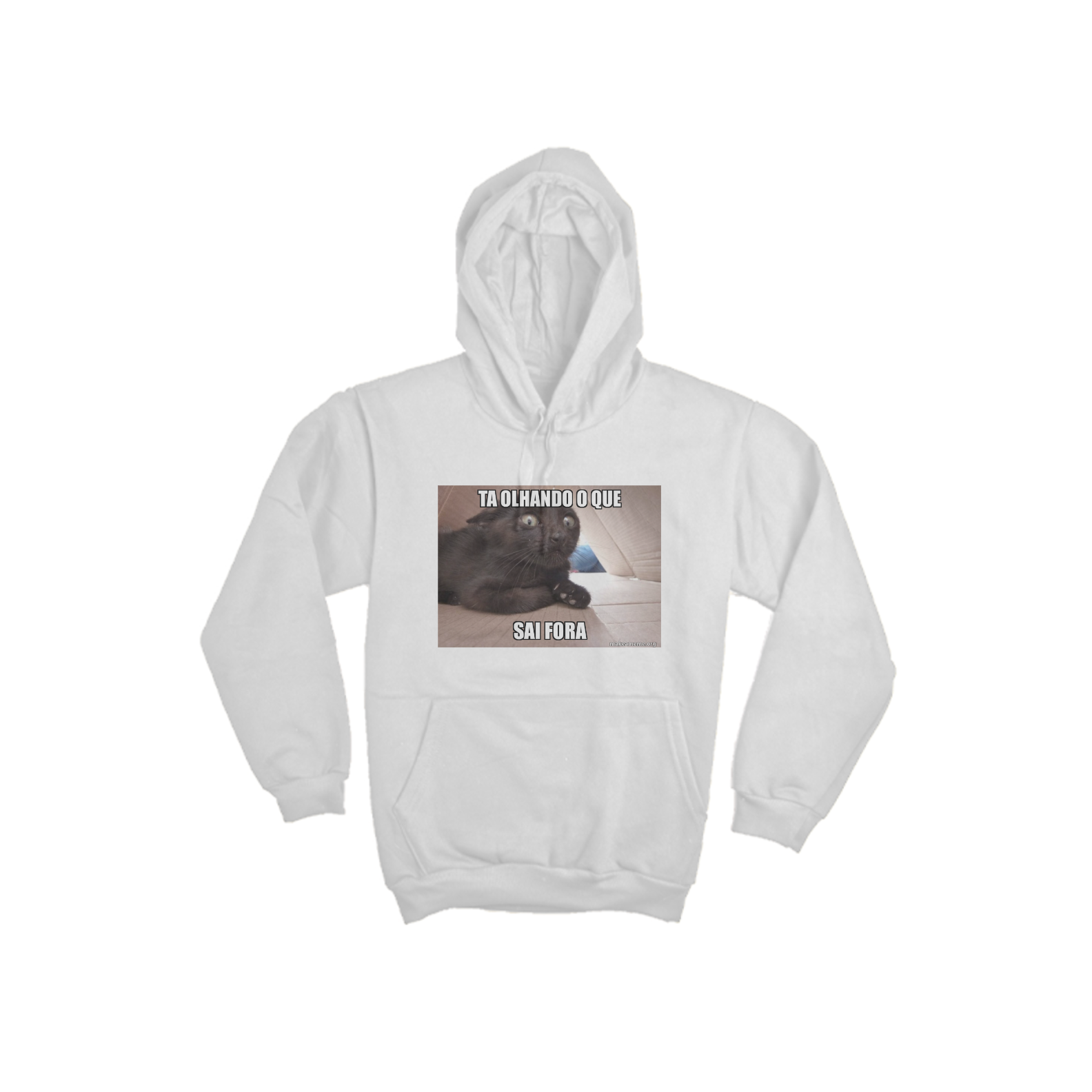 Casaco com gorro - Estampa na frente - Ta olhando o que sai fora